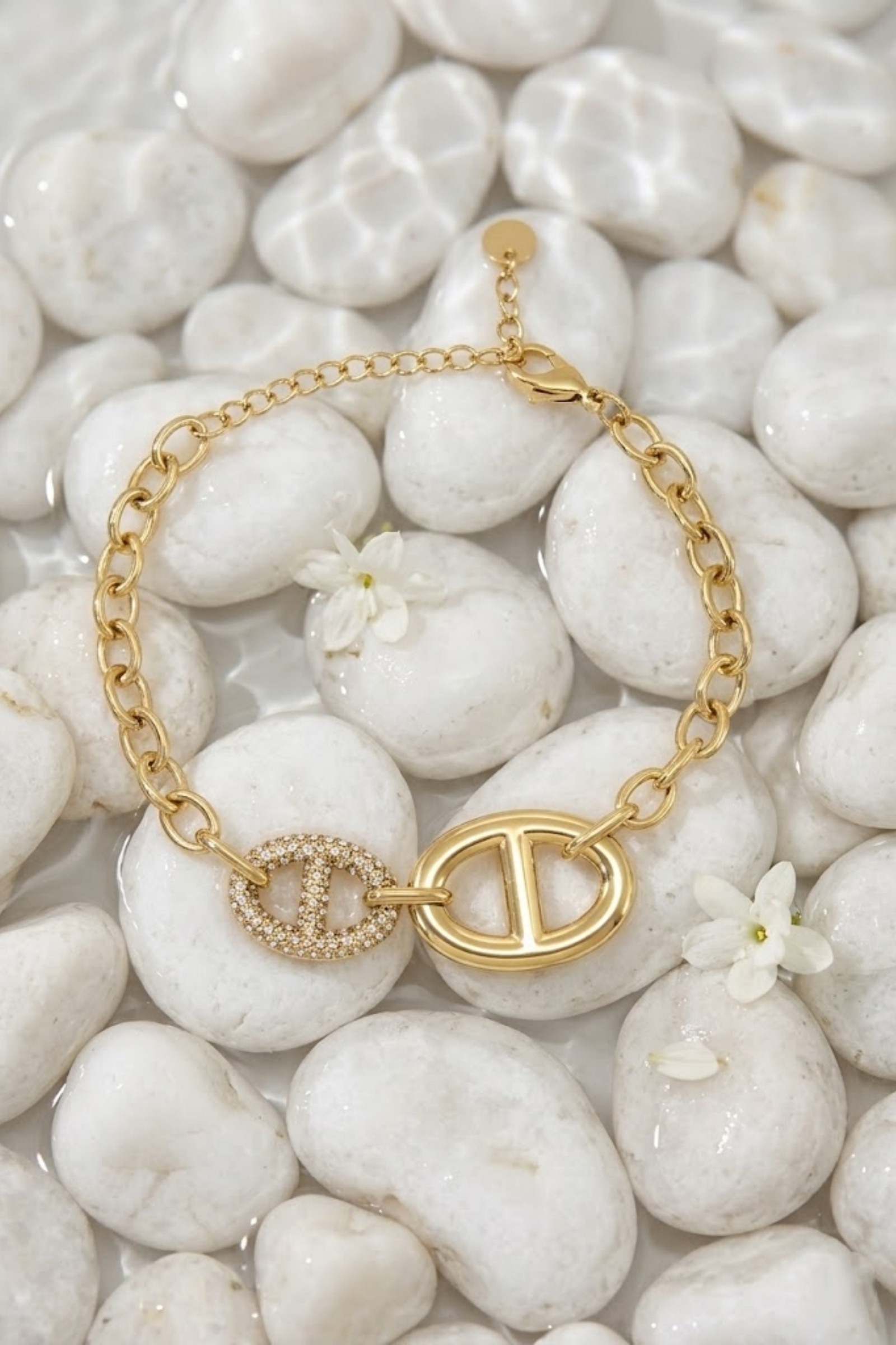 Mayorista Bellissima - Pulsera de Eslabones Marinos de Acero Inoxidable – Elegancia Moderna & Detalle Chic
