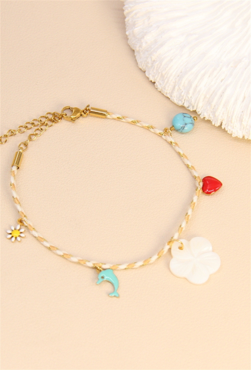 Wholesaler Bellissima - Stainless steel charm's cord bracelet - style and audacity alchemy