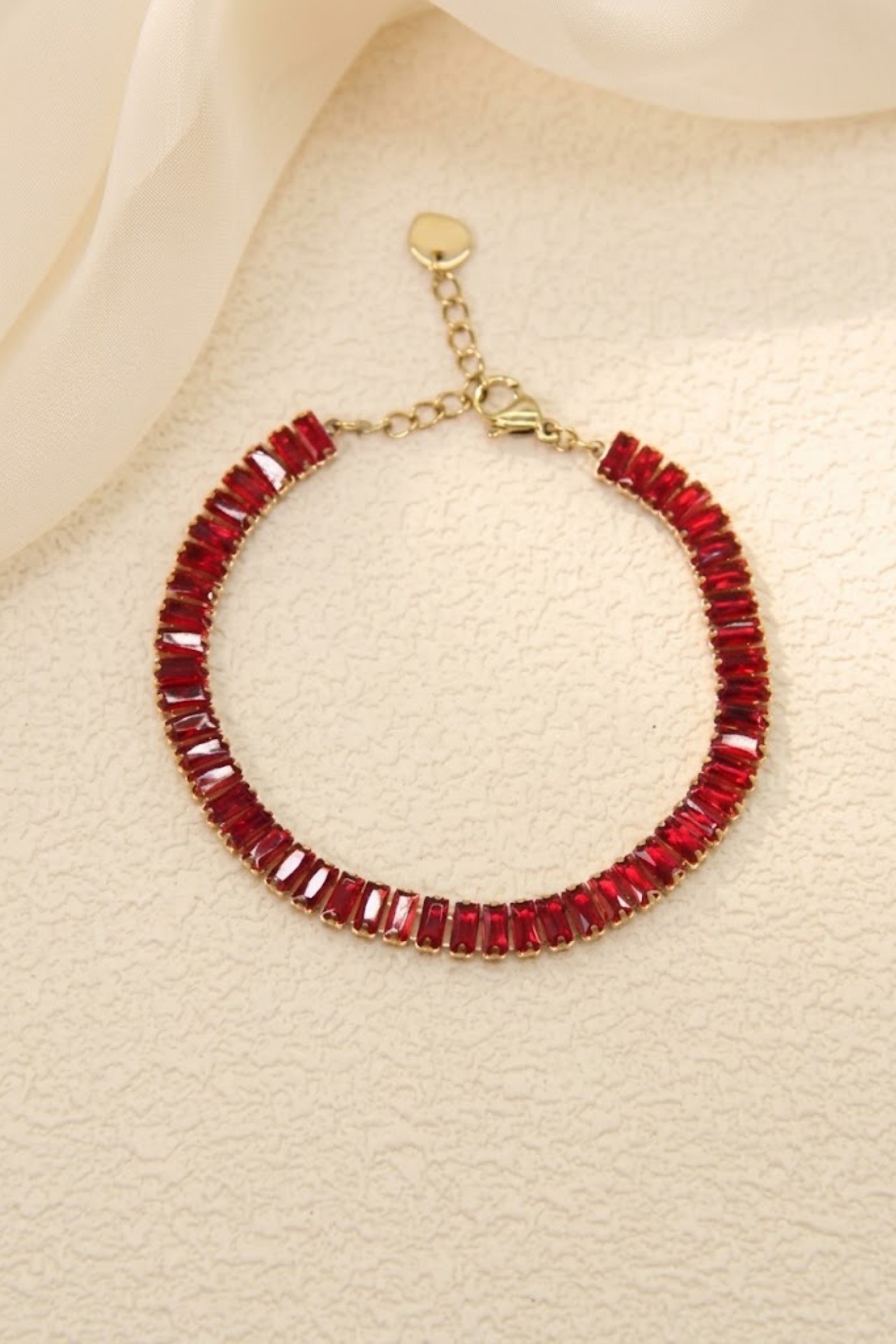 Grossiste Bellissima - Bracelet rivière de cristaux baguette en acier inoxydable