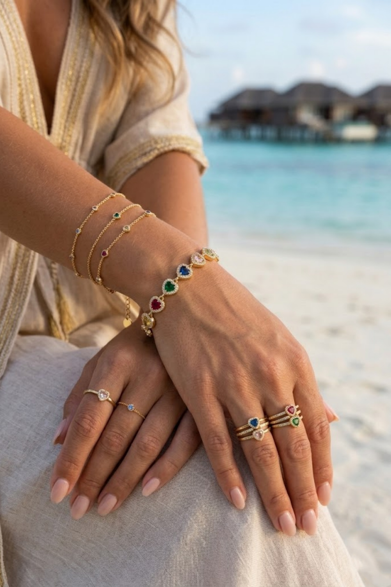Wholesaler Bellissima - Stainless Steel Crystal Heart Bracelet – Shiny Elegance & Trendy