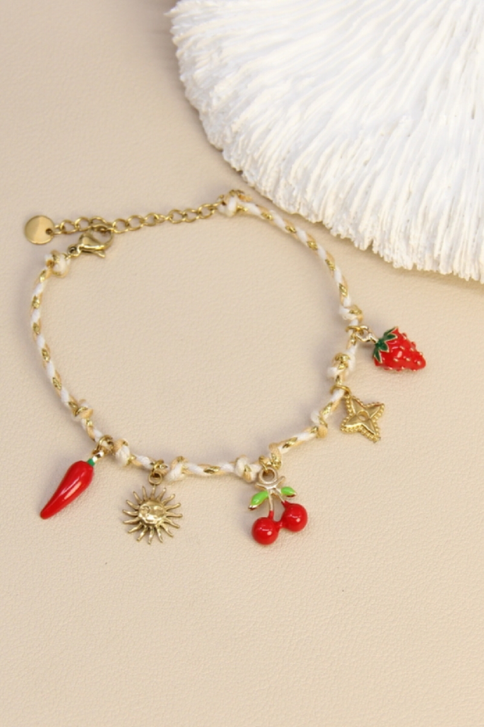 Mayorista Bellissima - Pulsera de encantos de frutas rojas - Espíritu solar y chispeante