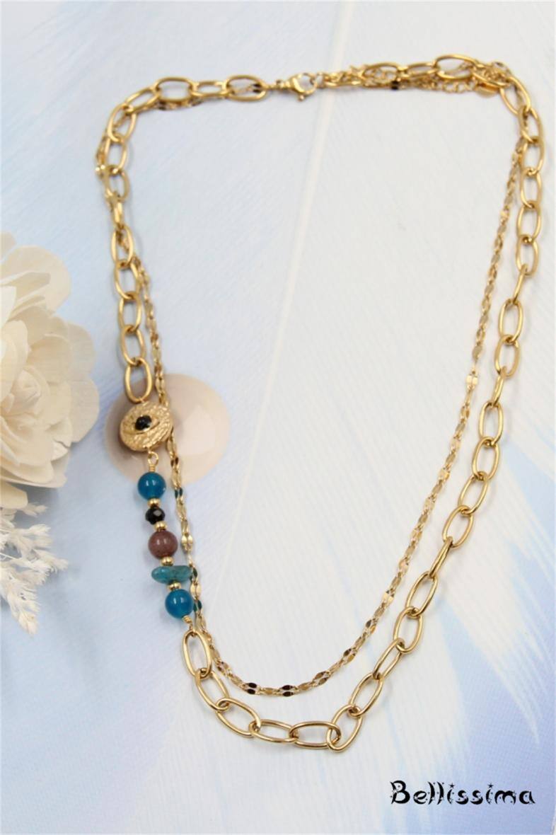 Mayorista Bellissima - Collar de acero inoxidable