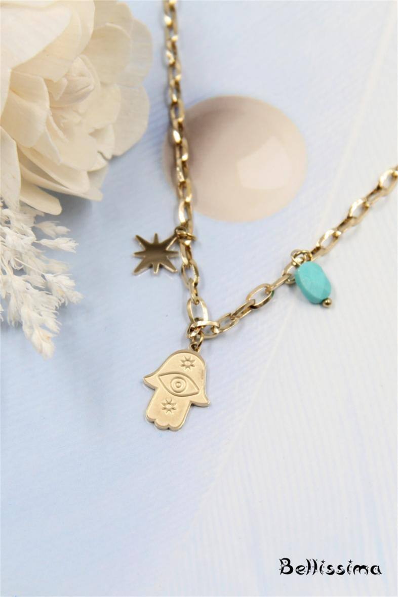 Mayorista Bellissima - Collar de acero inoxidable