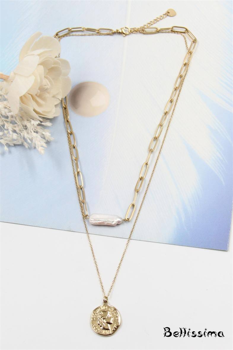 Mayorista Bellissima - Collar de acero inoxidable