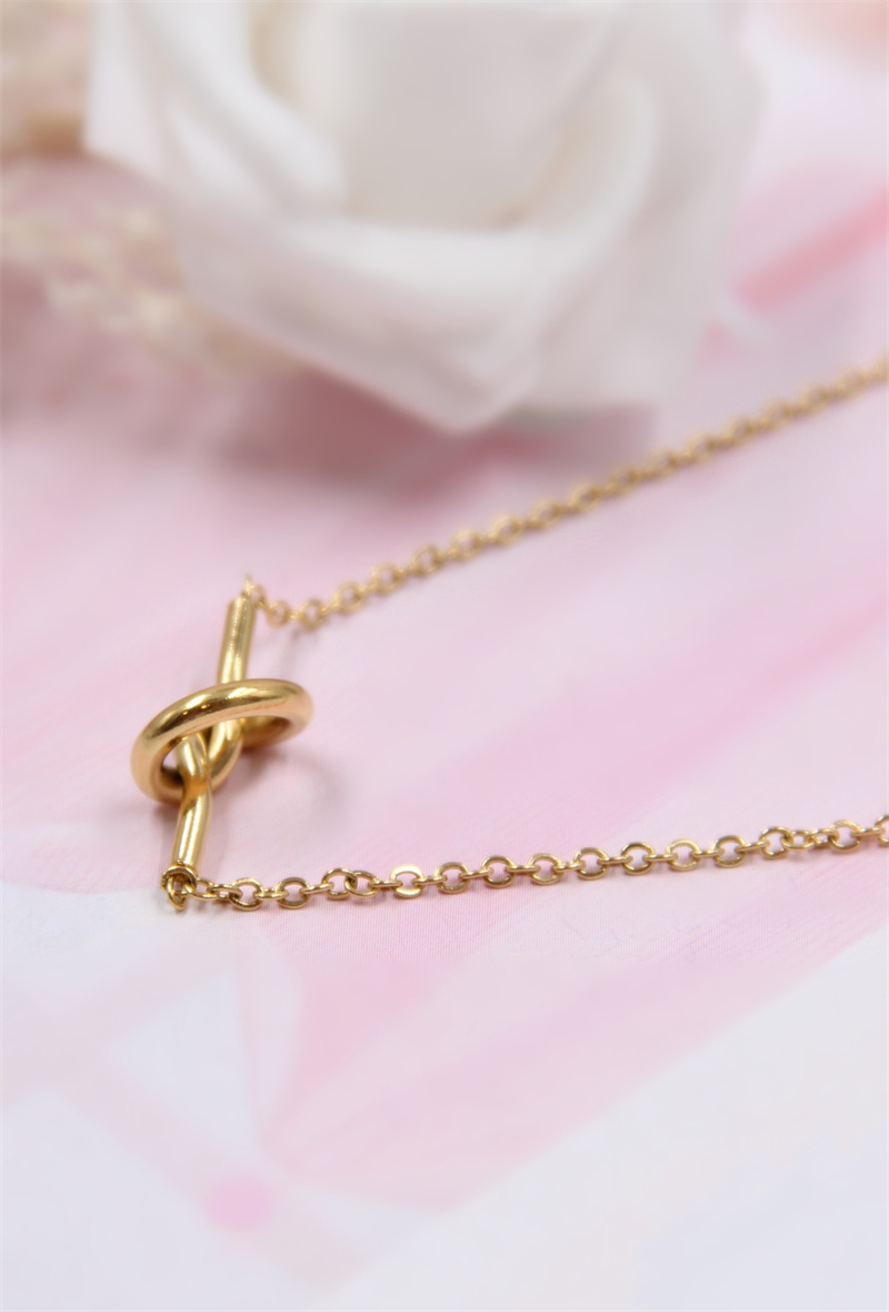 Grossista Bellissima - Collana con fiocco in acciaio inossidabile