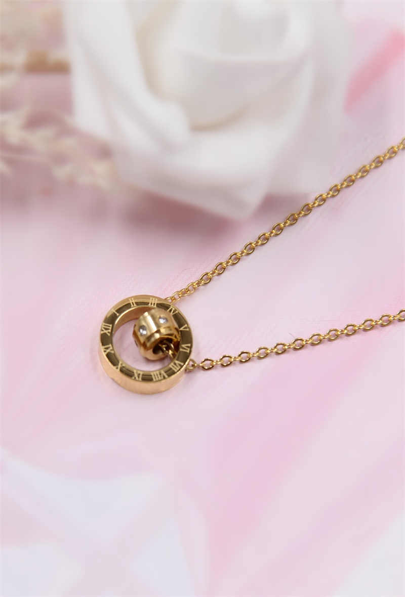 Grossista Bellissima - Collana con numeri romani in acciaio inossidabile
