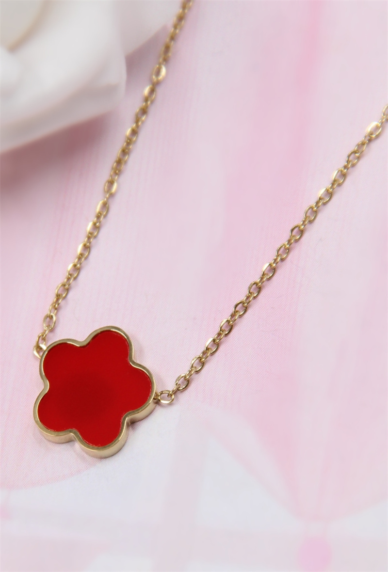 Mayorista Bellissima - Collar de trébol de acero inoxidable