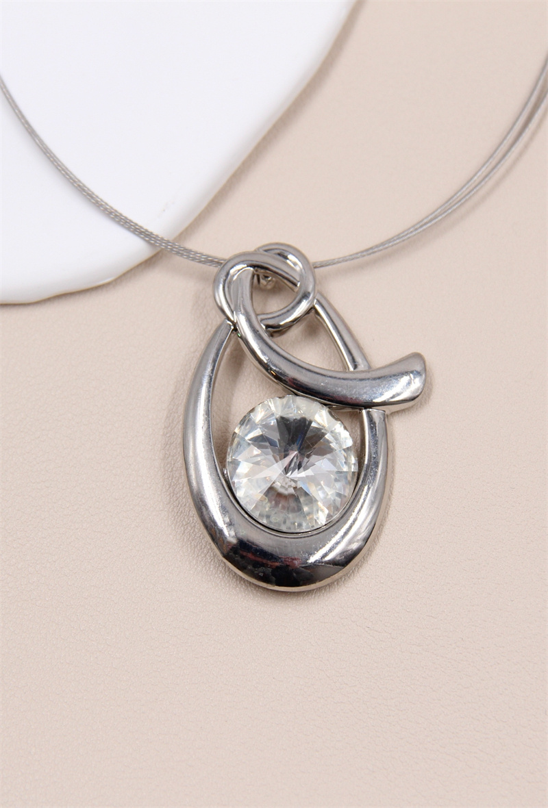 Mayorista Bellissima - Collar de cable de acero inoxidable con cristales