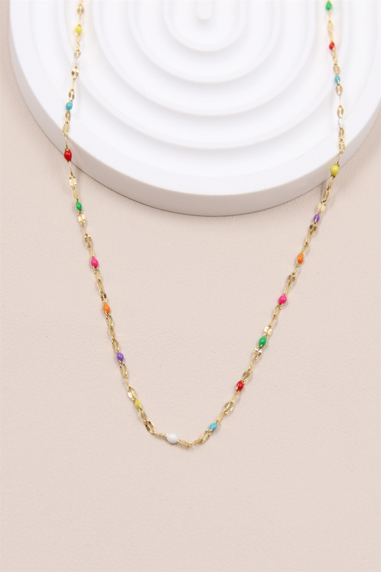 Mayorista Bellissima - Collar de malla de acero multicolor