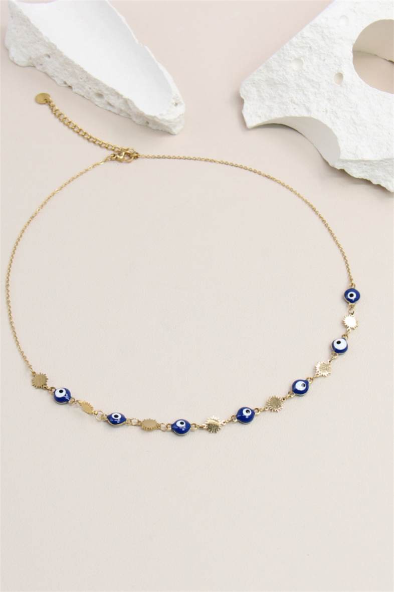 Grossiste Bellissima - Collier design soleil en acier inoxydable