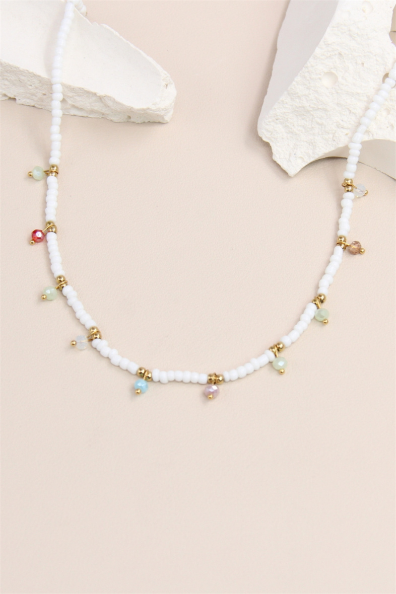 Grossista Bellissima - Collana di perline di semi in acciaio inossidabile