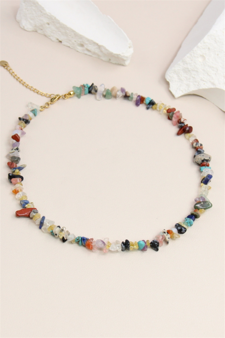 Grossiste Bellissima - Collier orné de pierre en acier inoxydable