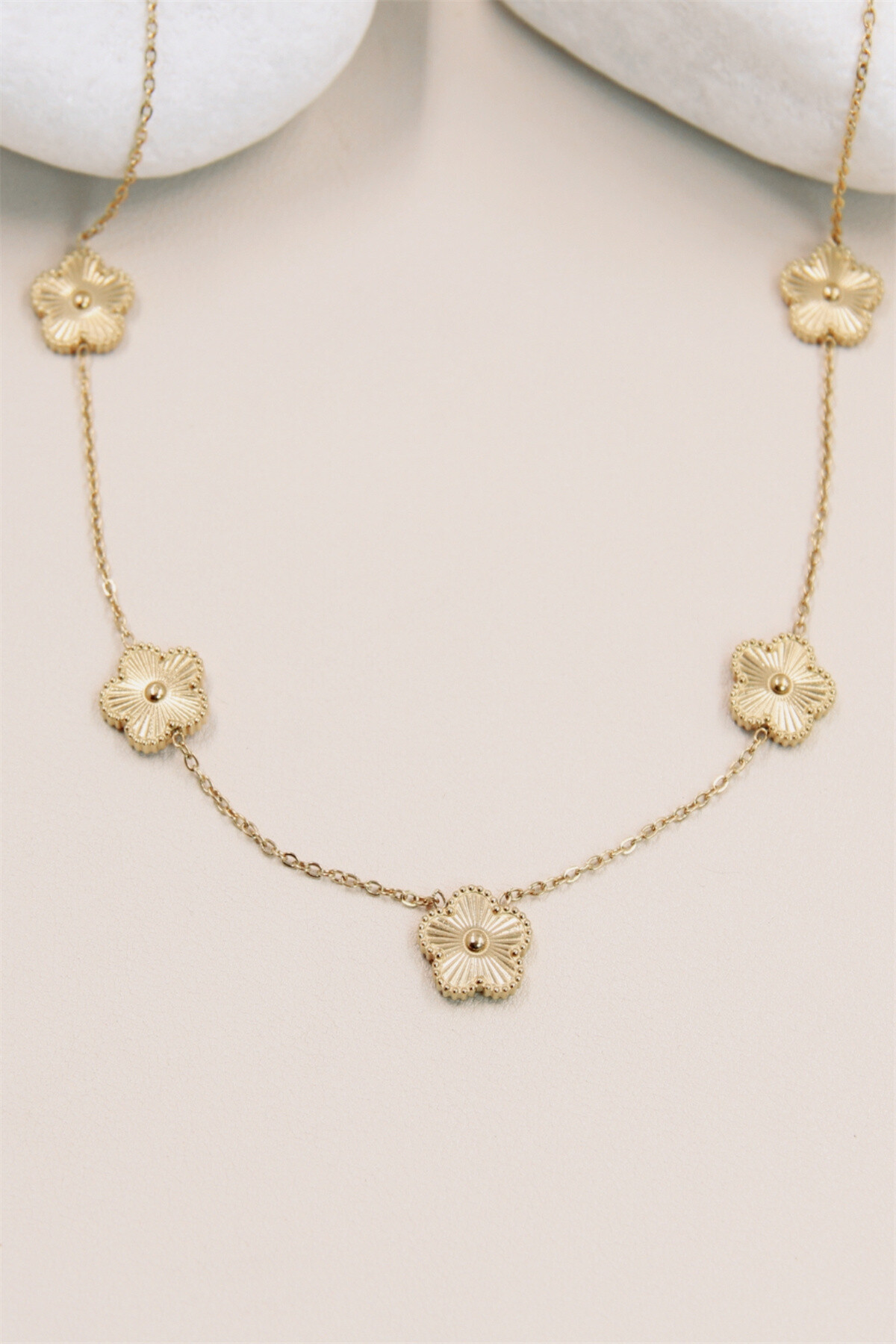 Grossista Bellissima - Collana Fiore in Acciaio Inossidabile - Eleganza Floreale