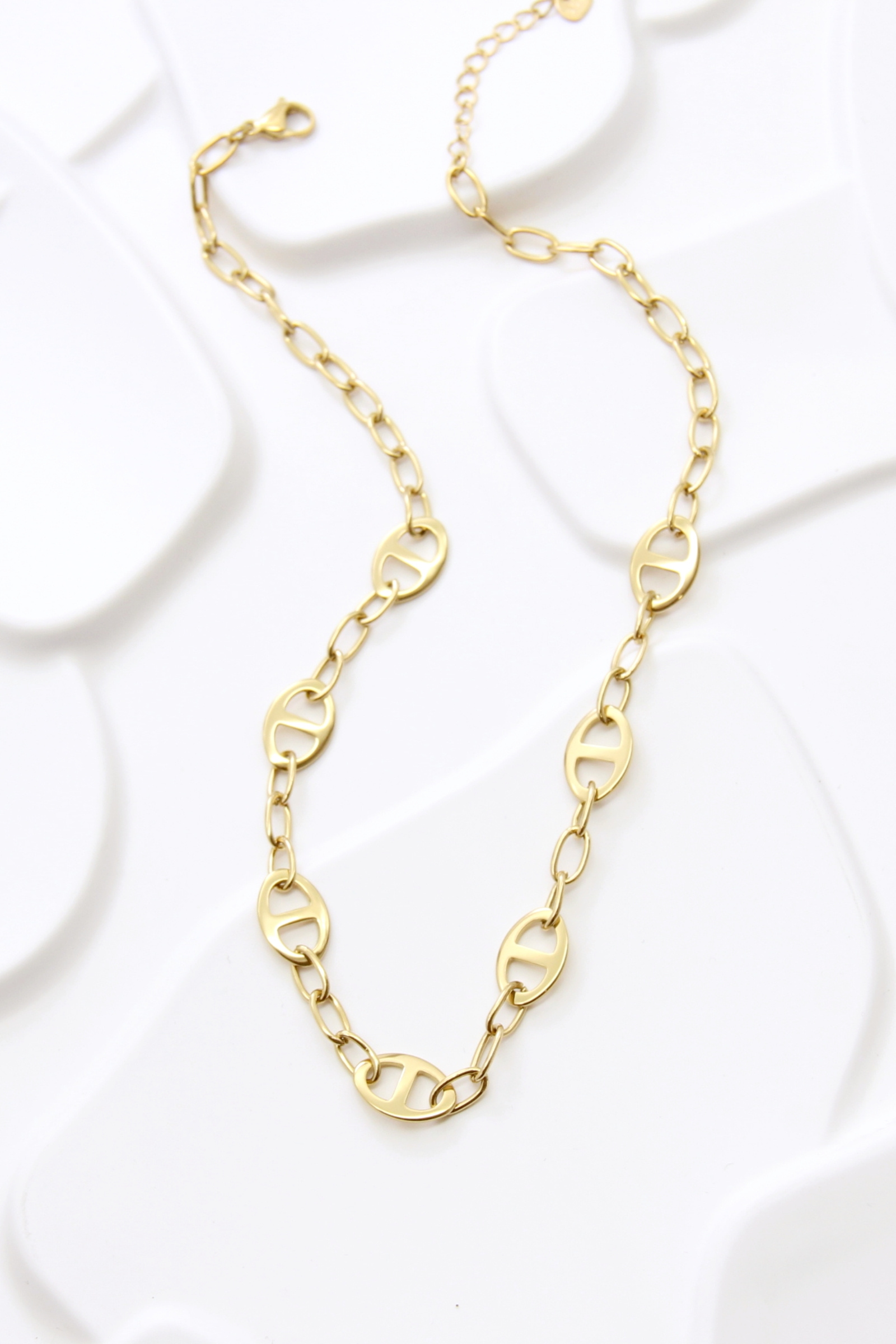 Grossiste Bellissima - Collier maillons marine en acier inoxydable