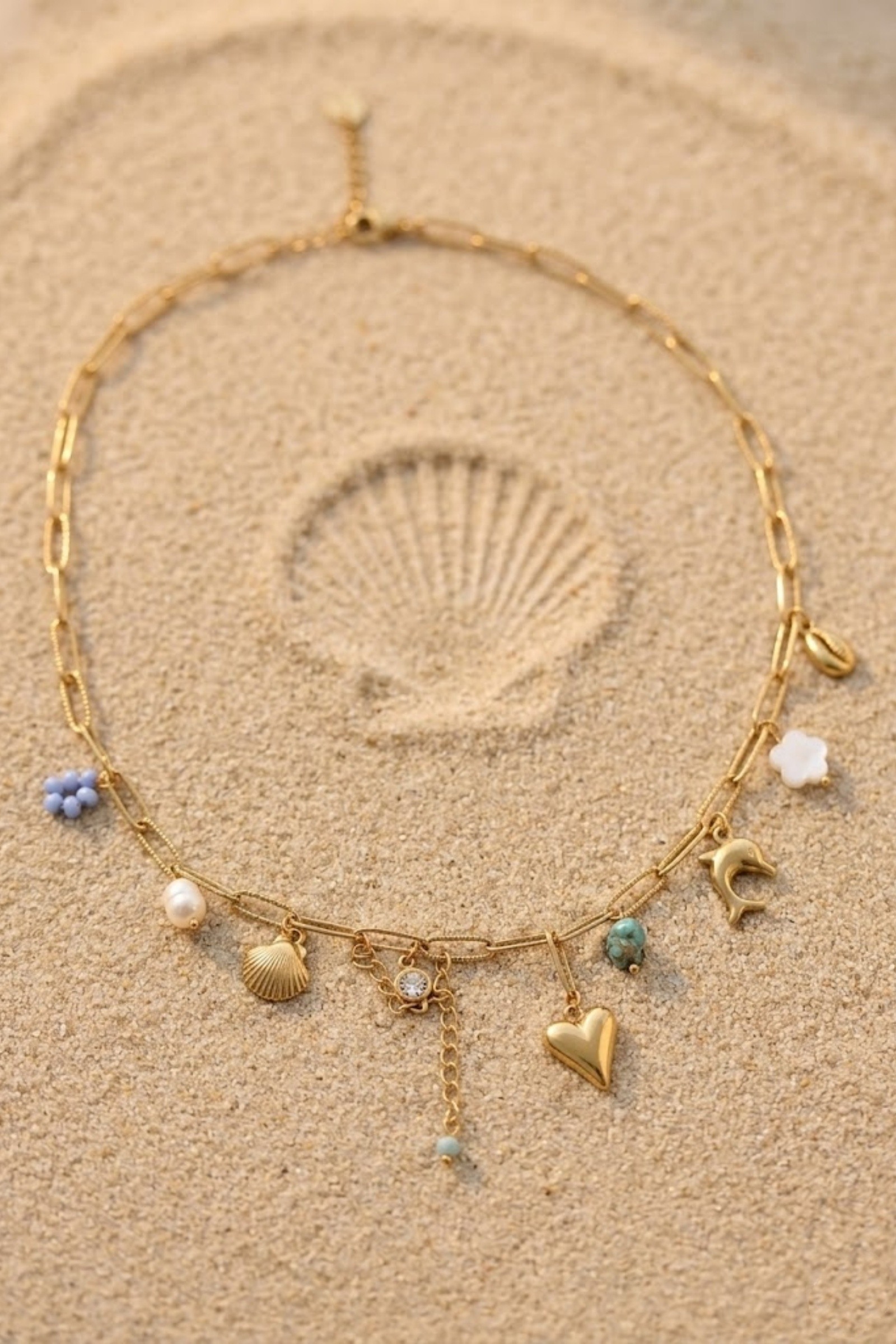 Grossiste Bellissima - Collier acier inoxydable charms tendance – maillons larges & pendentifs symbol