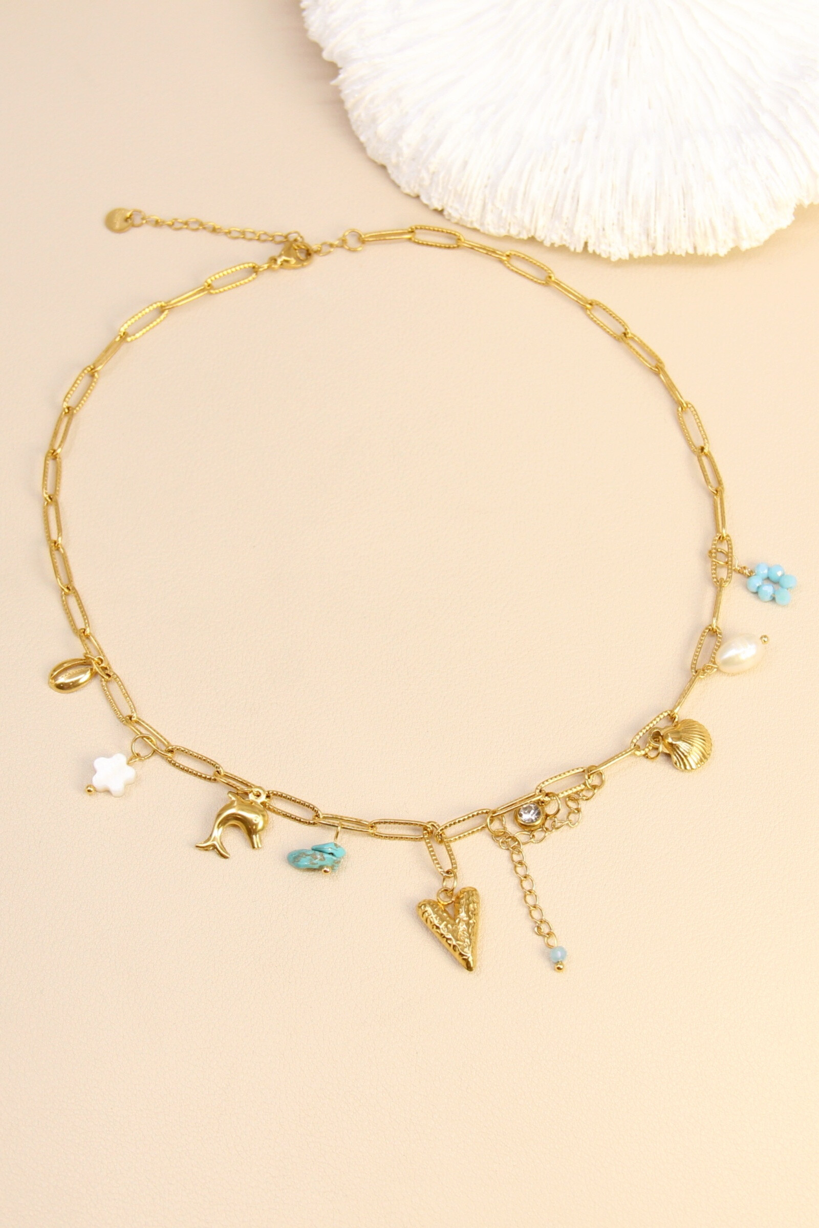 Mayorista Bellissima - Collar de acero inoxidable - eslabones elegantes y colgantes simbólicos