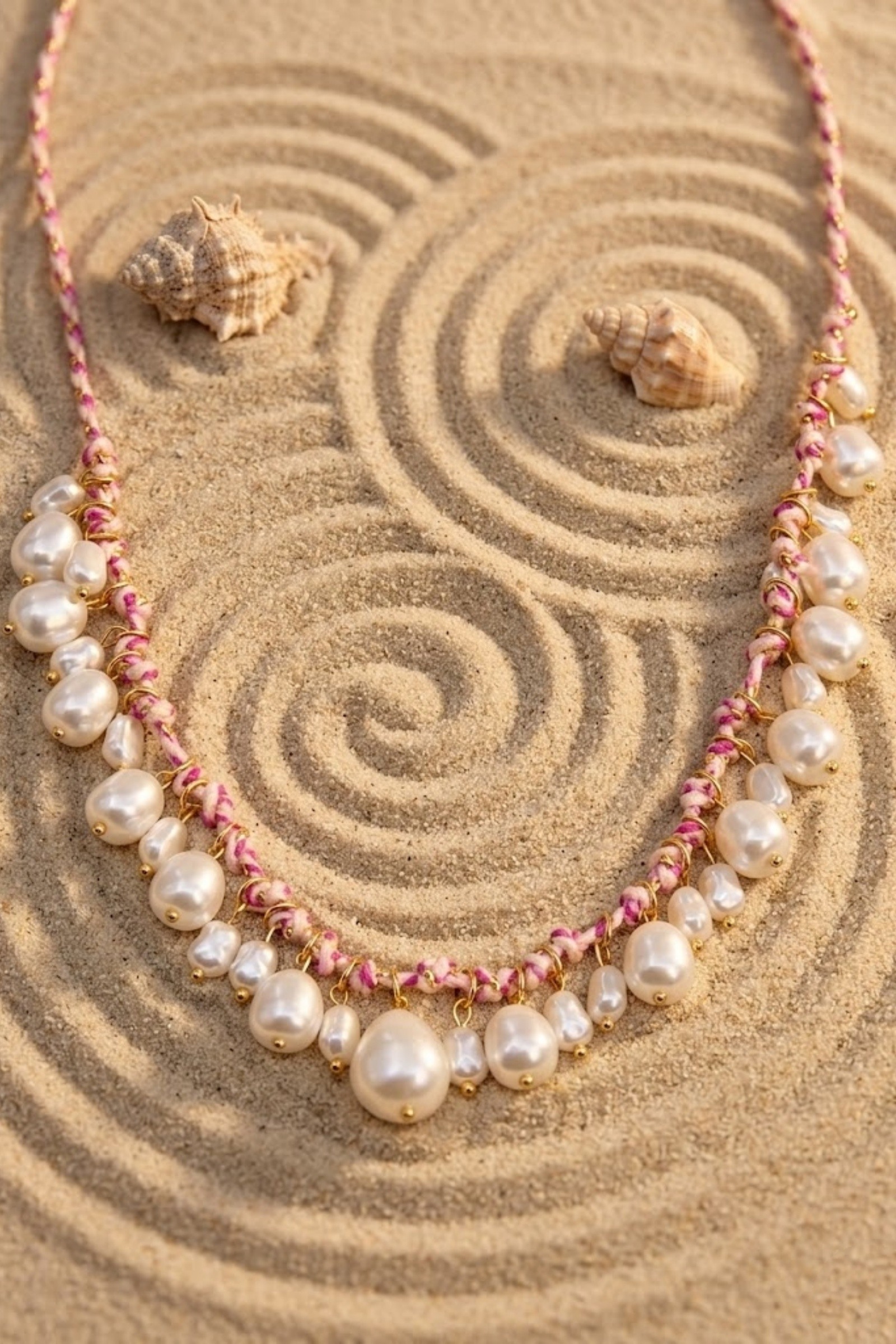 Grossiste Bellissima - Collier Perles & Tressage – Élégance Raffinée en Acier Inoxydable
