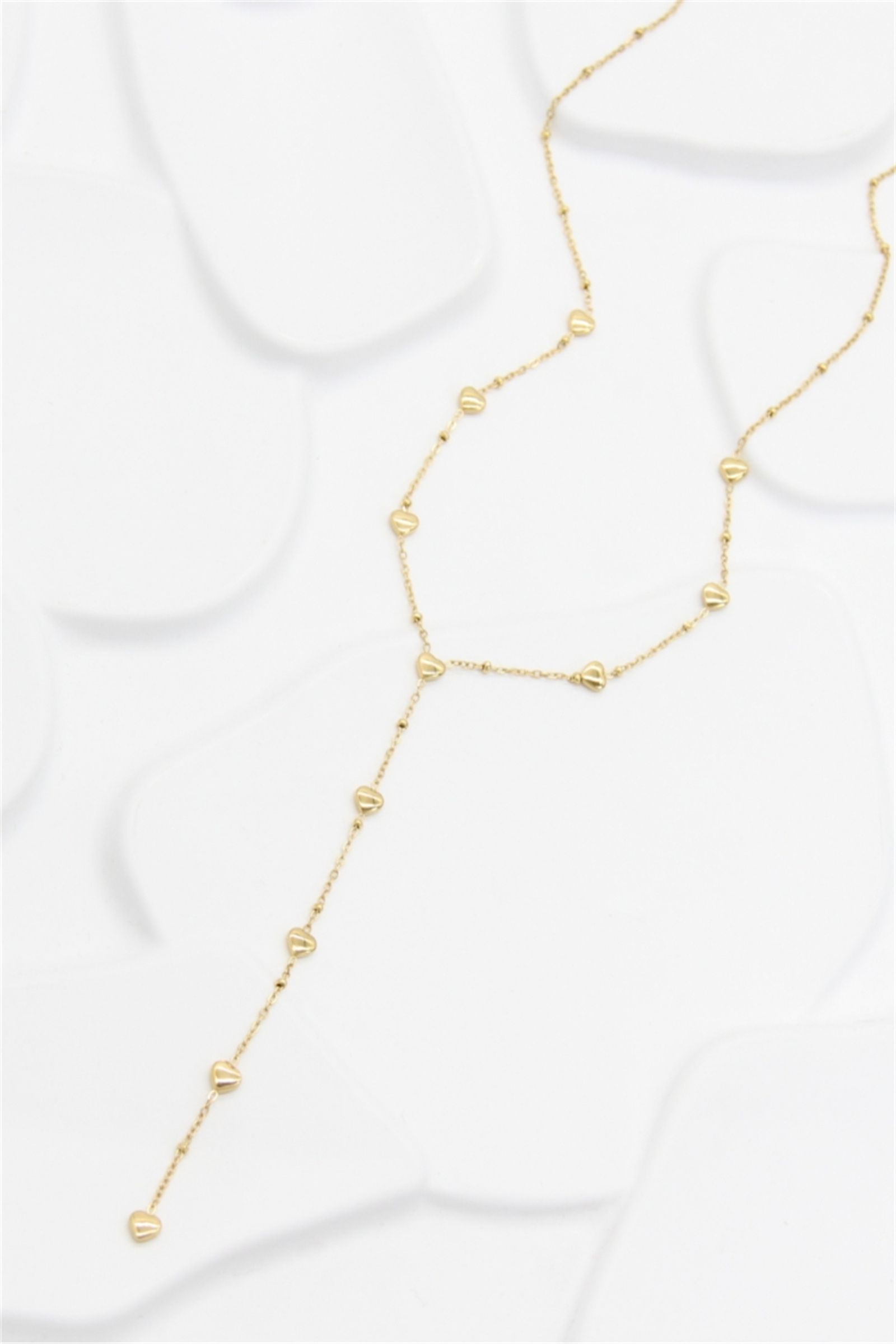 Mayorista Bellissima - Collar Y Corazones Dorados – Elegancia minimalista en acero inoxidable