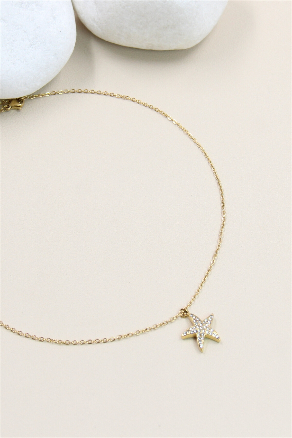 Wholesaler Bellissima - Stainless steel star necklace - glamor and elegance