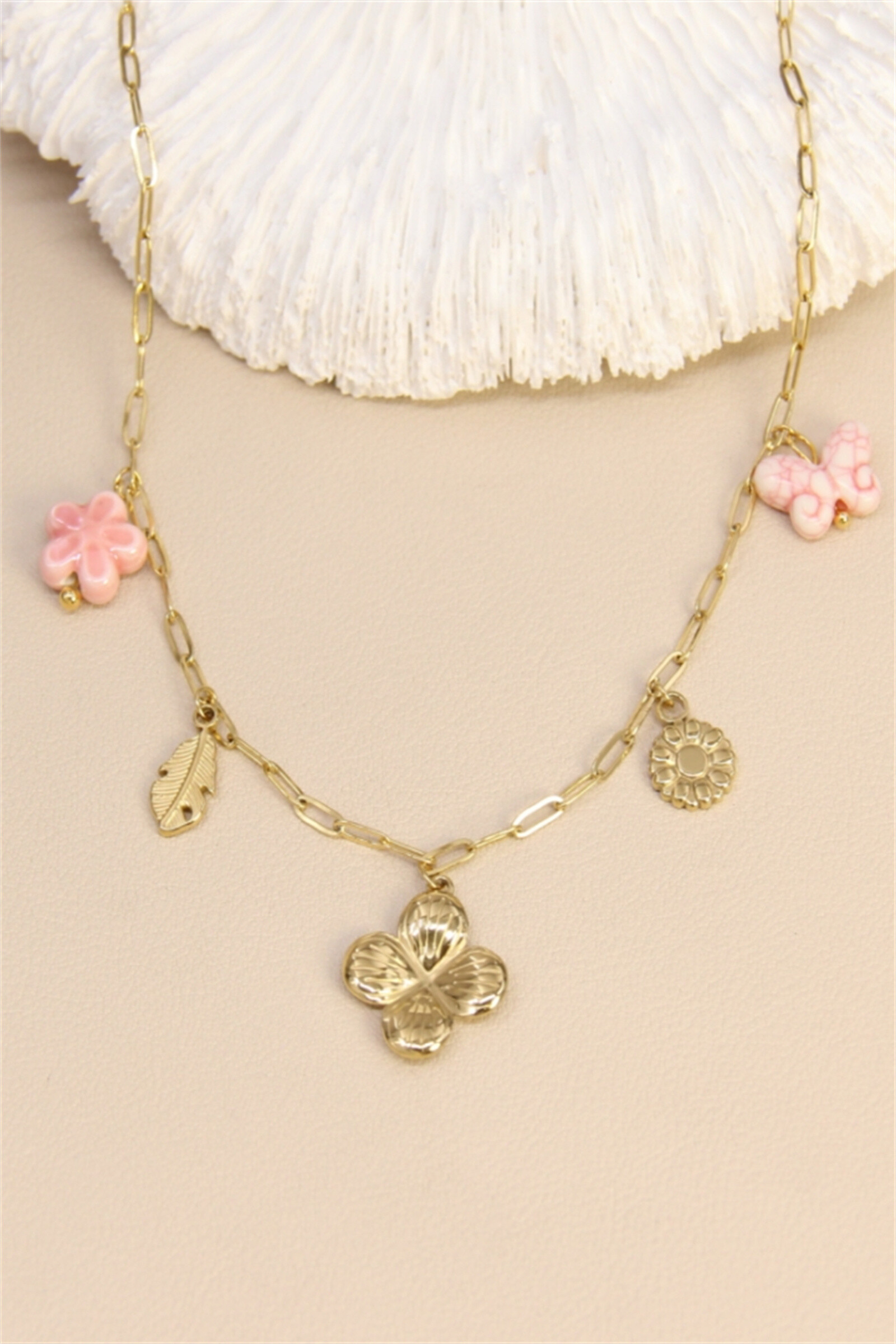 Grossiste Bellissima - Collier “Douceur Printanière” – Acier inoxydable