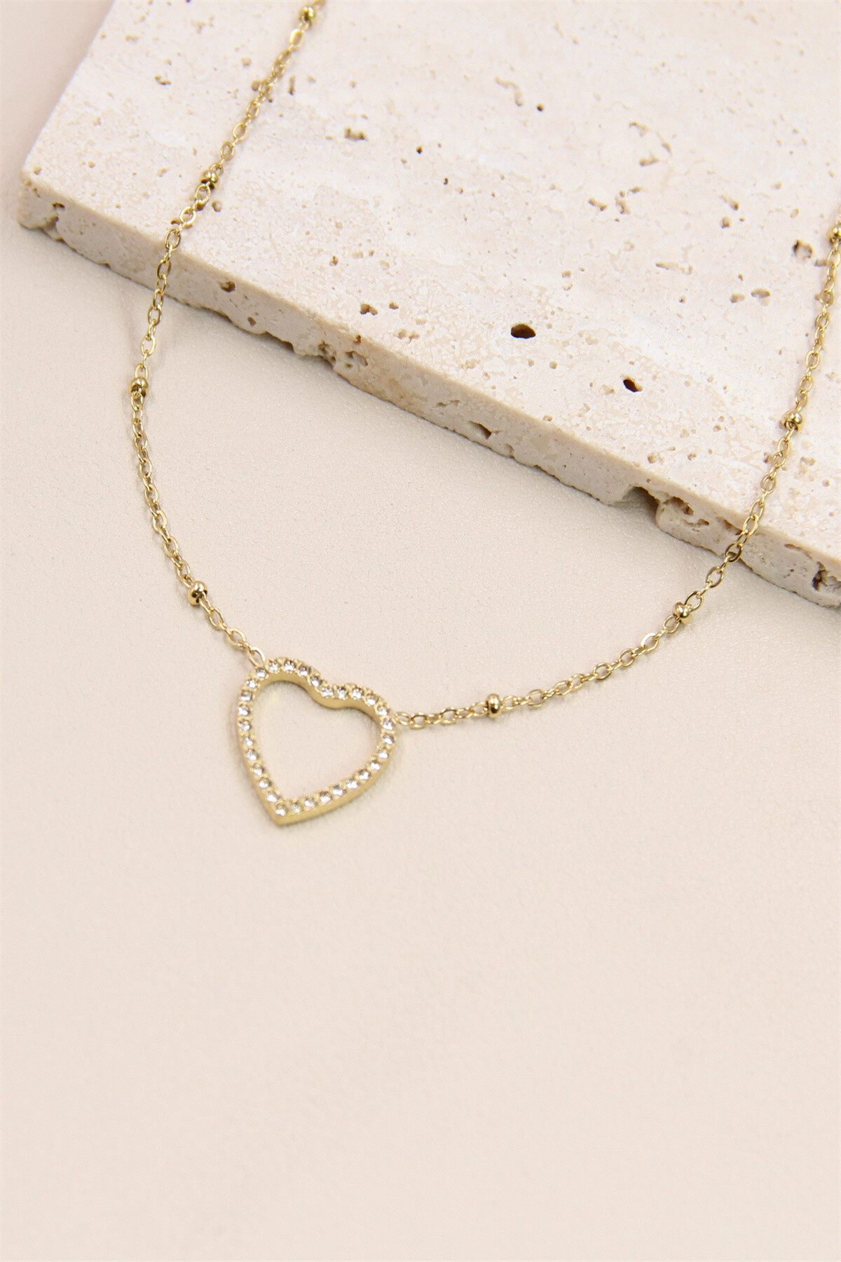 Grossiste Bellissima - Collier Cœur en Acier Inoxydable - Charme et Élégance