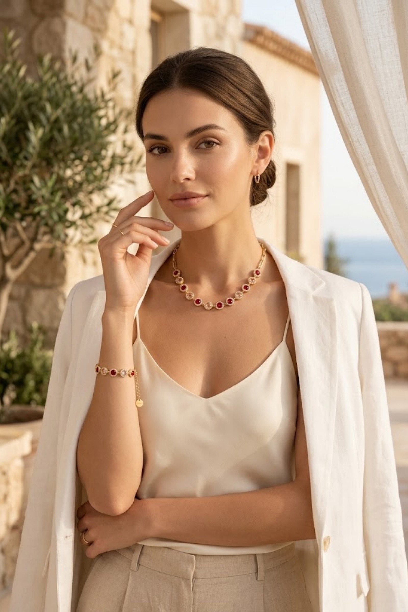 Grossiste Bellissima - Collier Strass en Acier Inoxydable – L'Éclat Chic au Quotidien