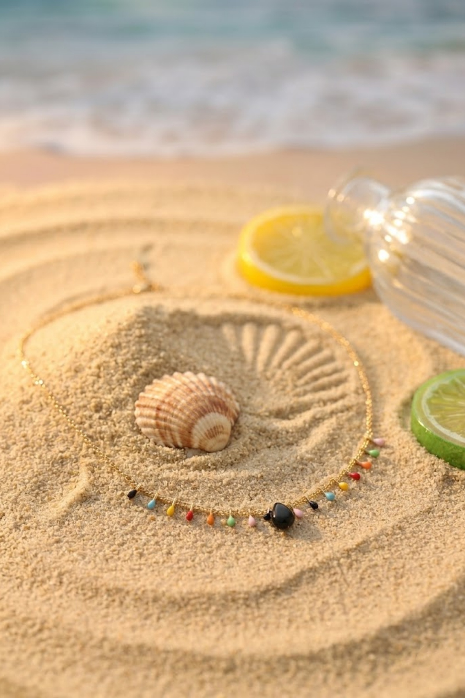 Grossiste Bellissima - Collier Goutte Multicolore Acier Inoxydable – Tendance Colorée