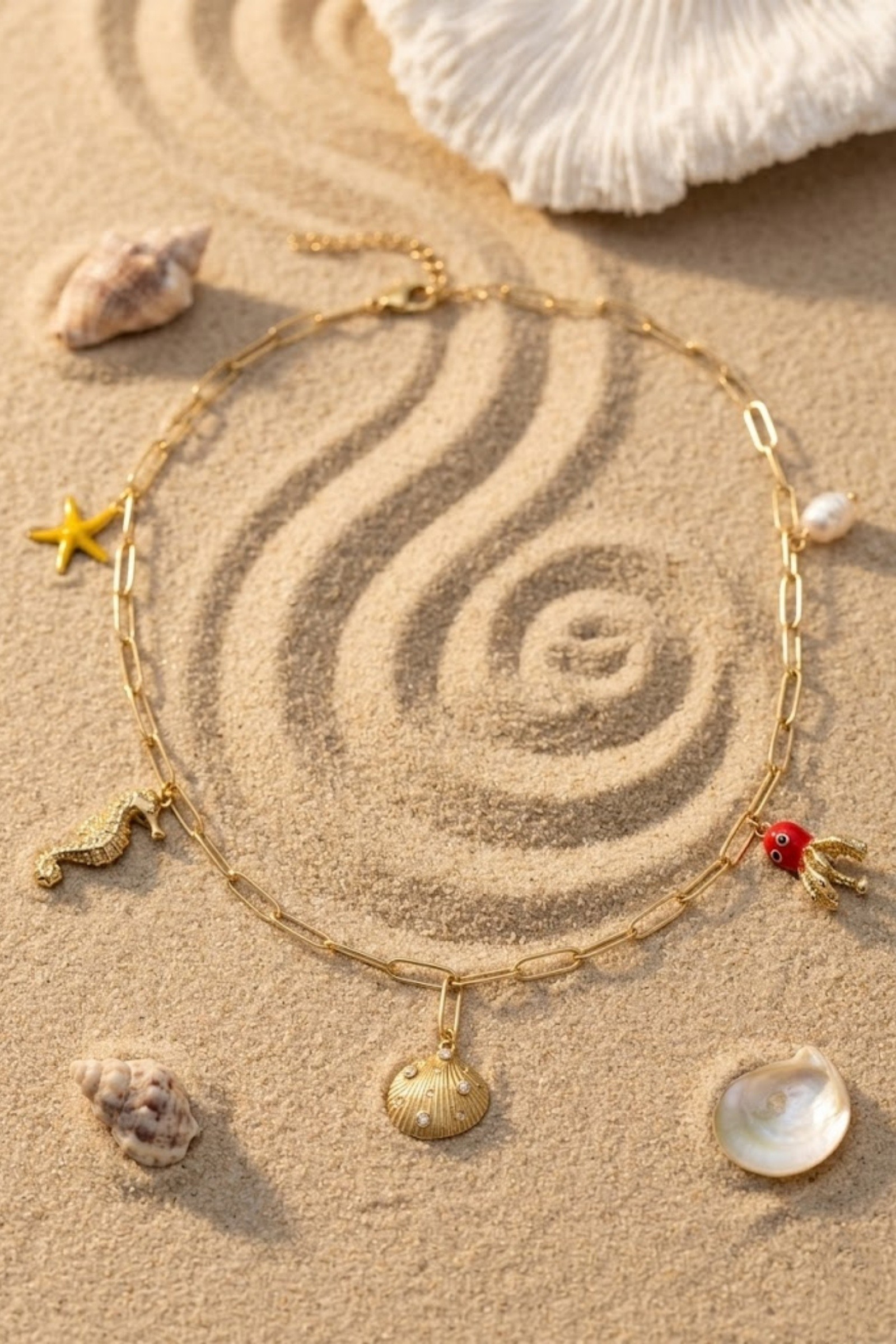 Grossiste Bellissima - Collier charm's en acier inoxydable theme marin – éclat de l'océan