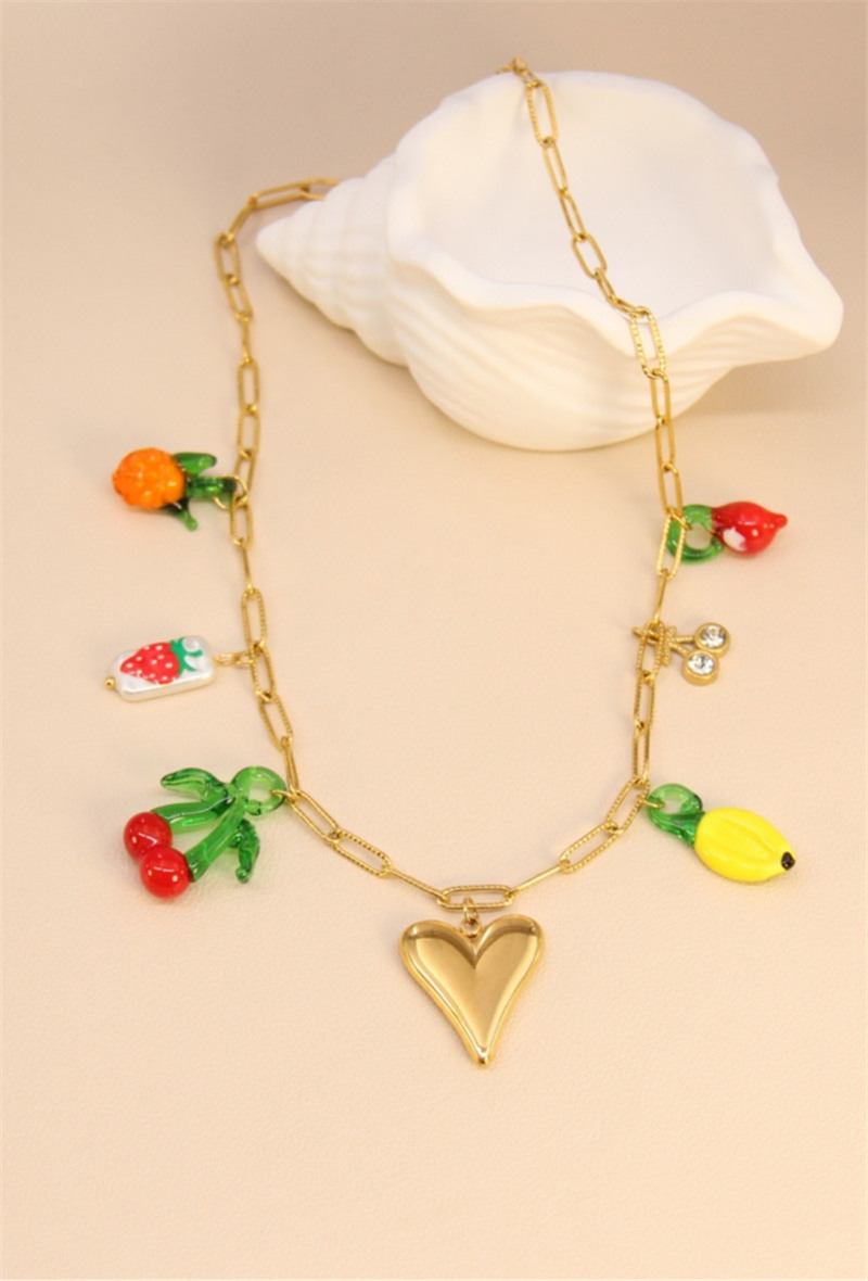 Grossiste Bellissima - Collier Charm's en acier inoxydable – Style ludique et coloré