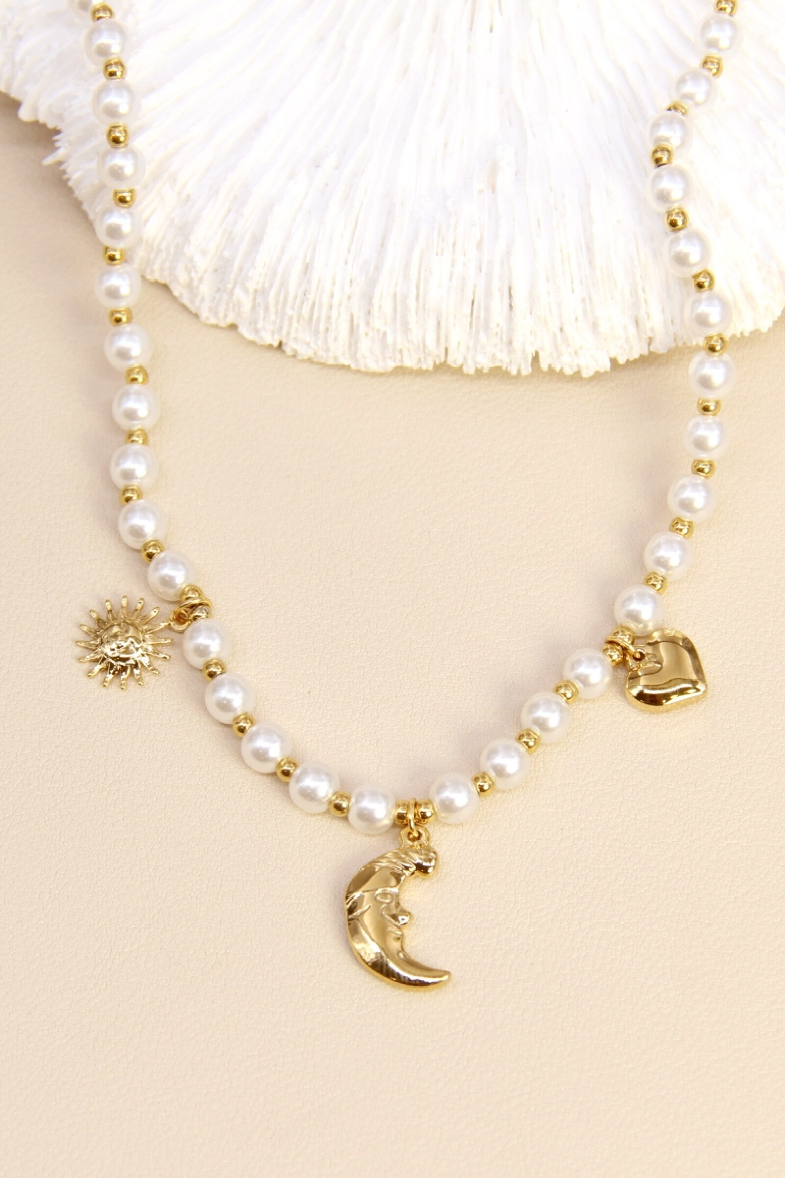 Mayorista Bellissima - Collar de perlas Luna Mística - Elegancia celestial