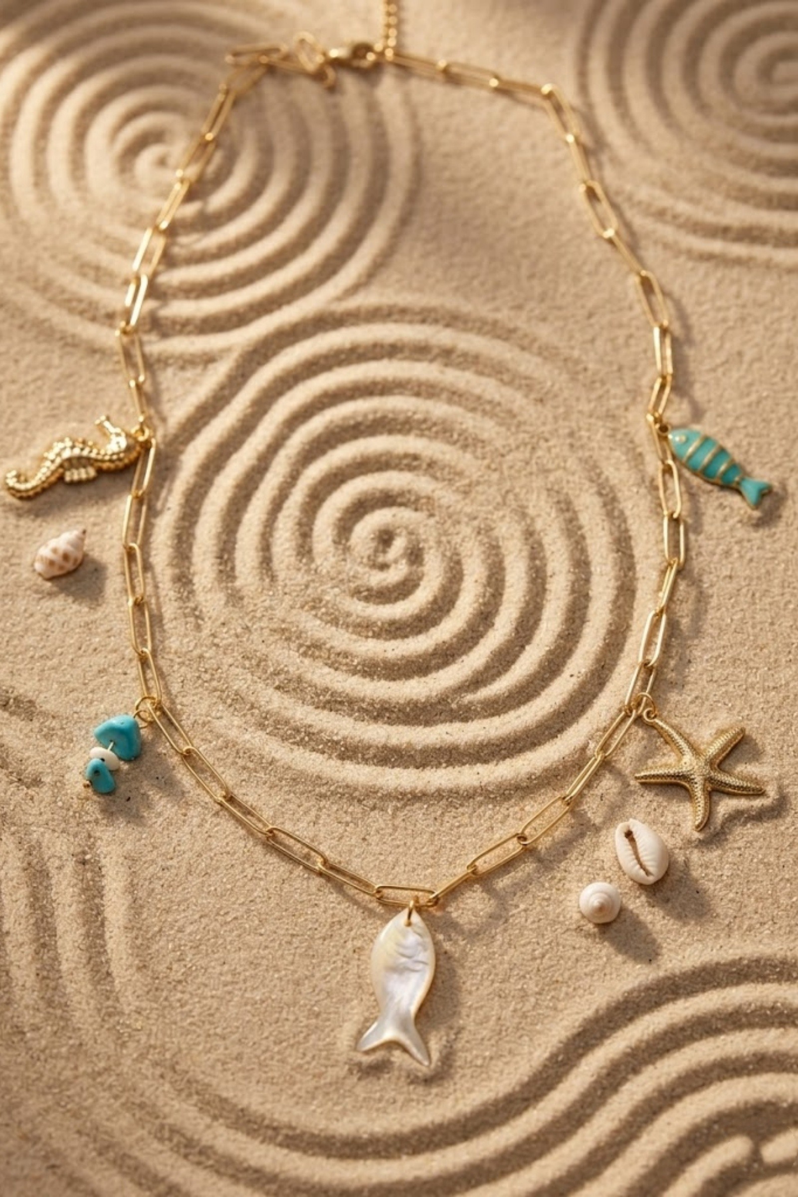 Grossiste Bellissima - Collier Charm's Marin en Acier Inoxydable – Élégance Océanique à Porter
