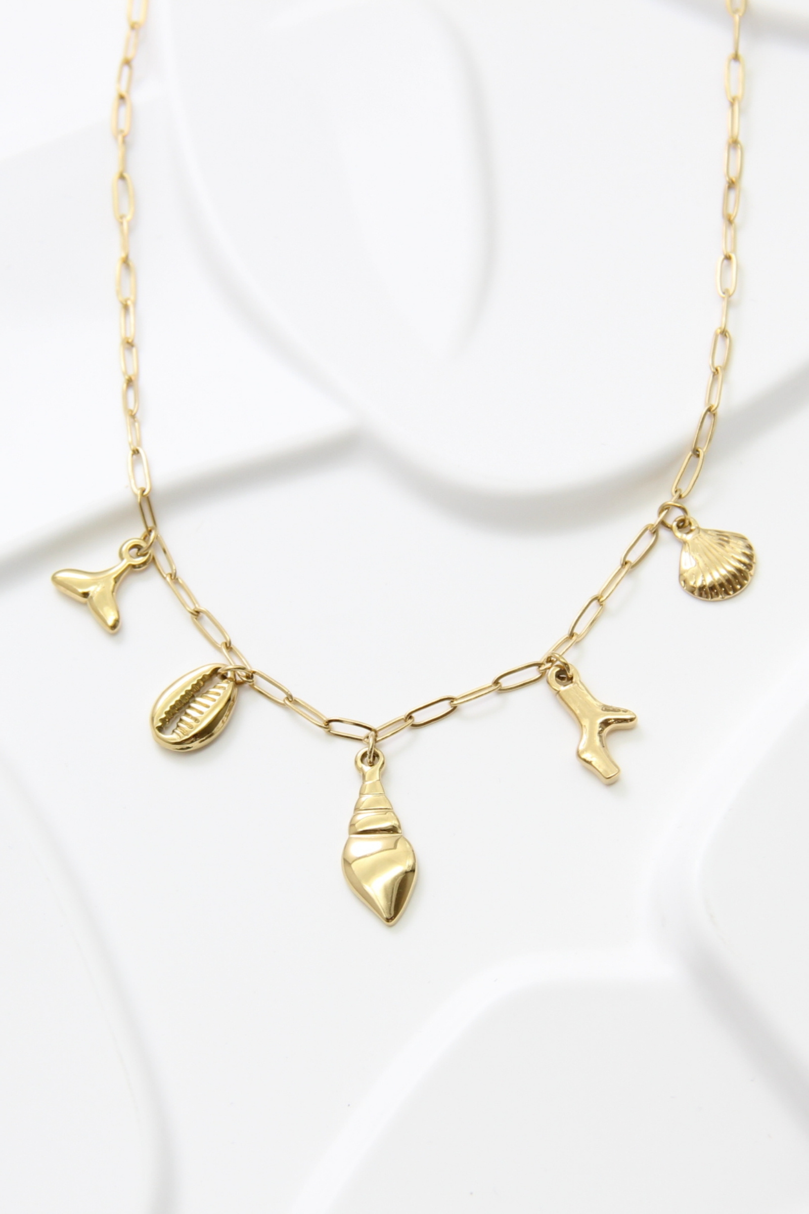 Grossiste Bellissima - Collier en acier inoxydable avec pendentifs marins