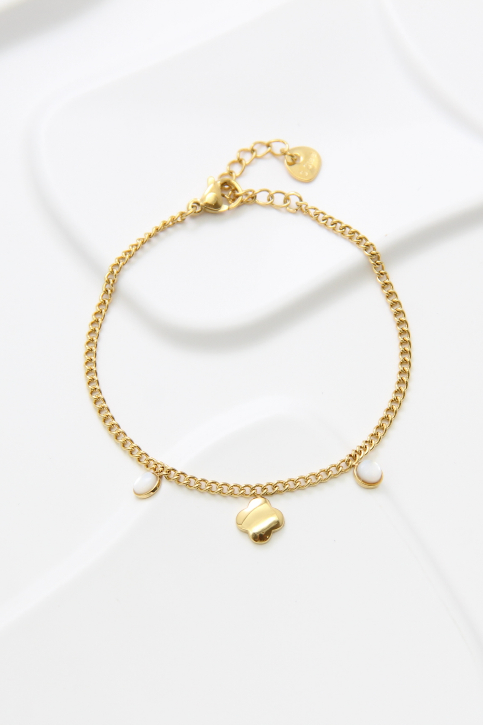 Grossiste Bellissima - Bracelet Trèfle et Nacre en Acier Inoxydable