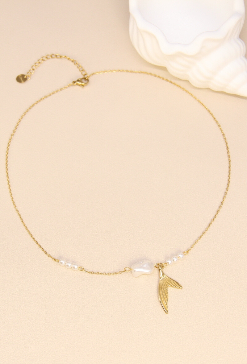 Grossiste Bellissima - Collier Queue de Sirène en Acier Inoxydable - Élégance Enchantée