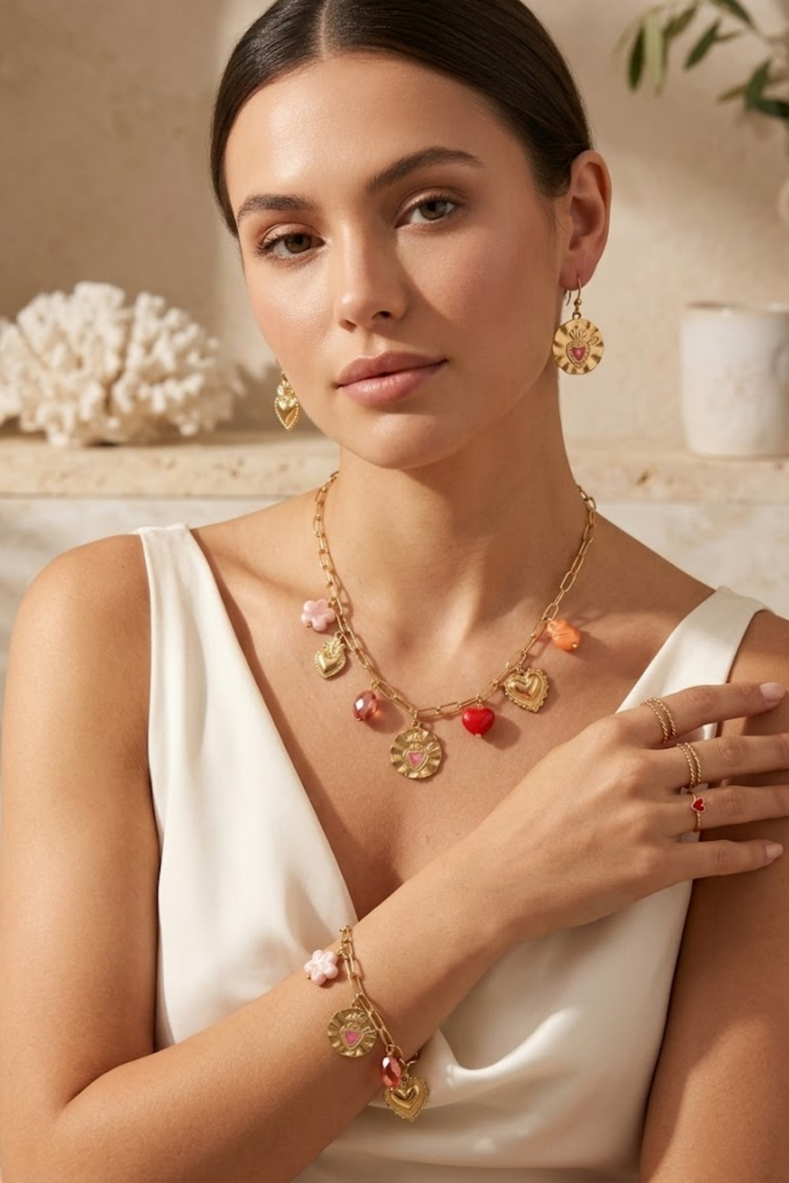Grossiste Bellissima - Collier Charms en Acier Inoxydable