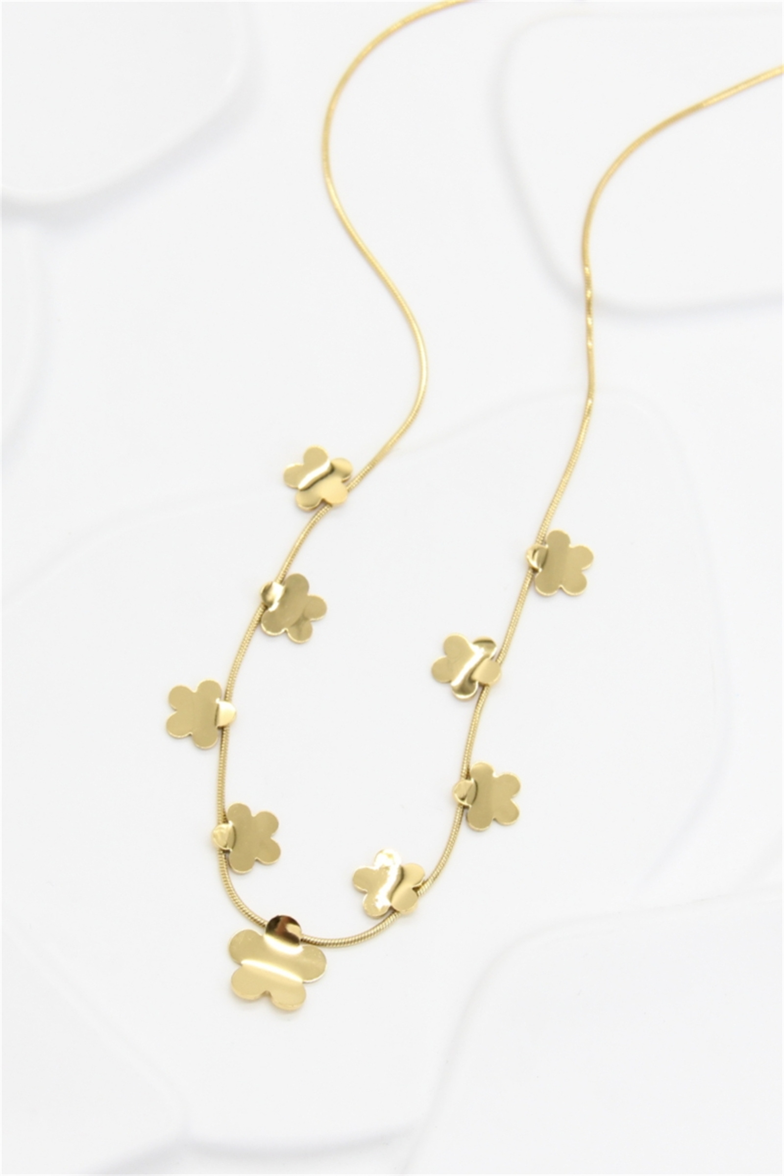 Grossiste Bellissima - Collier Trèfles Doré – ACIER INOXYDABLE