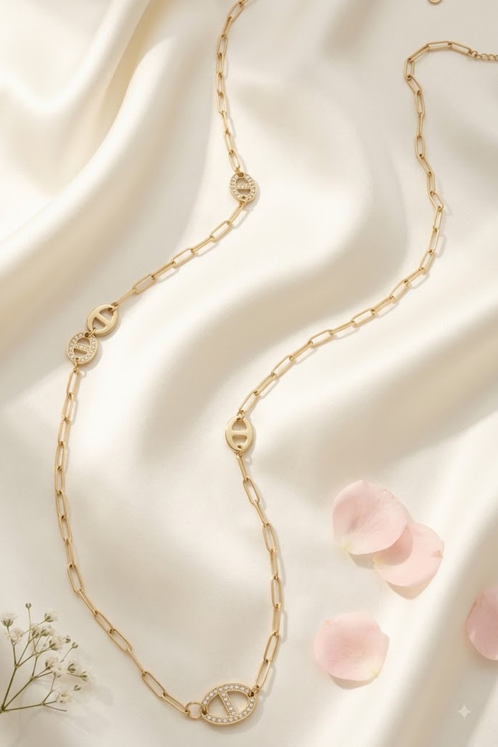 Grossiste Bellissima - Collier Long Maille Marine – Chic & Lumineux