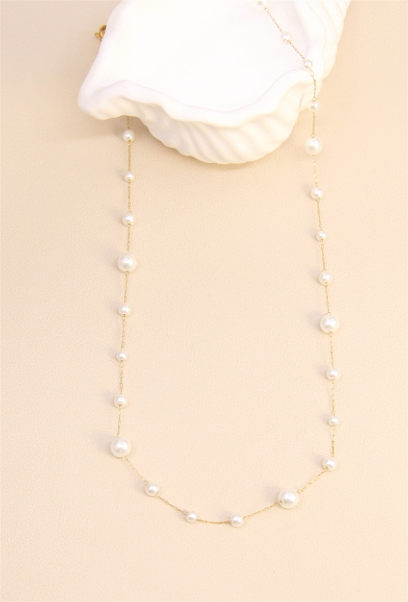 Grossiste Bellissima - Collier Perles – Élégance Intemporelle en Acier Inoxydable