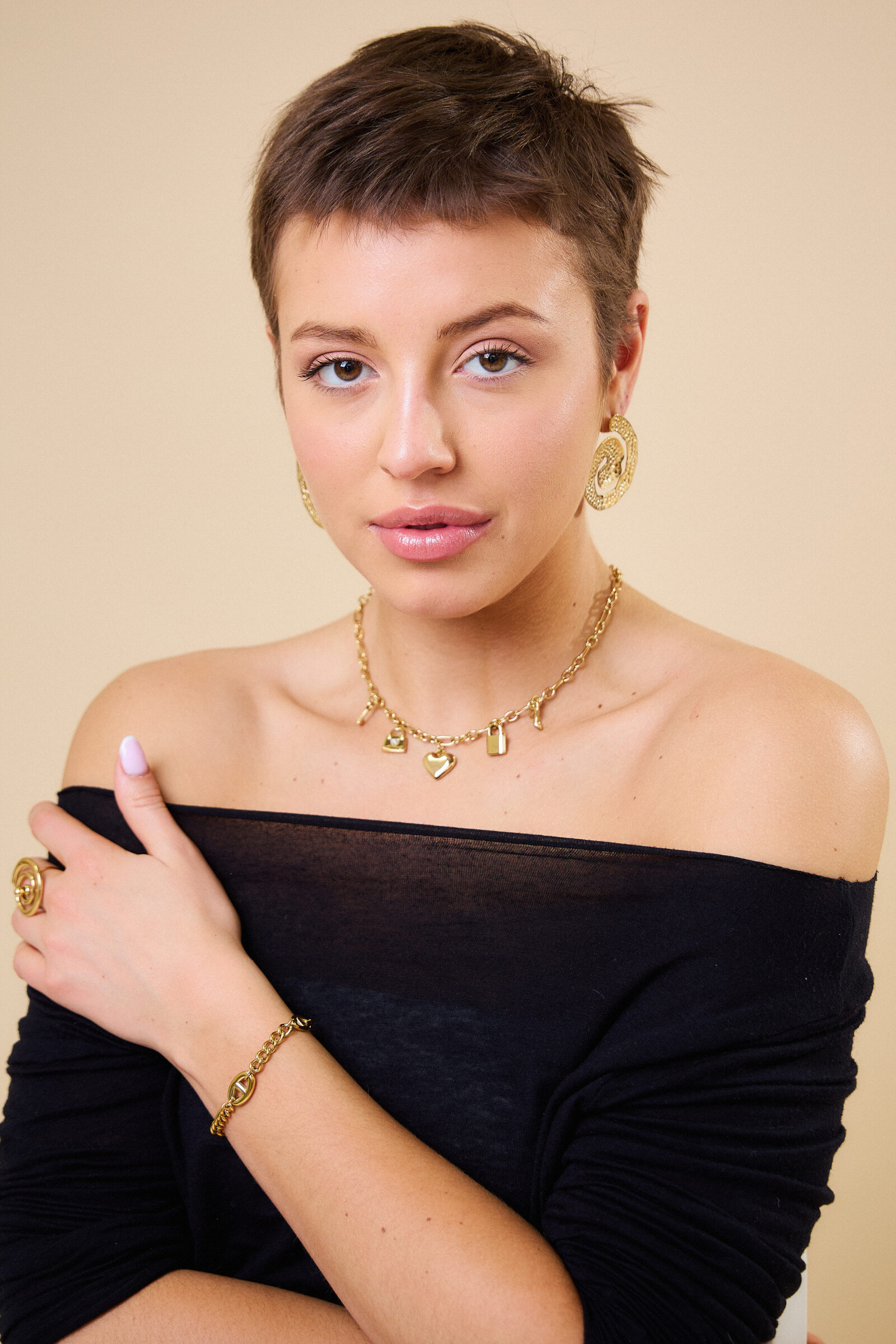 Grossiste Bellissima - Collier de breloques en acier inoxydable : Un bijou style