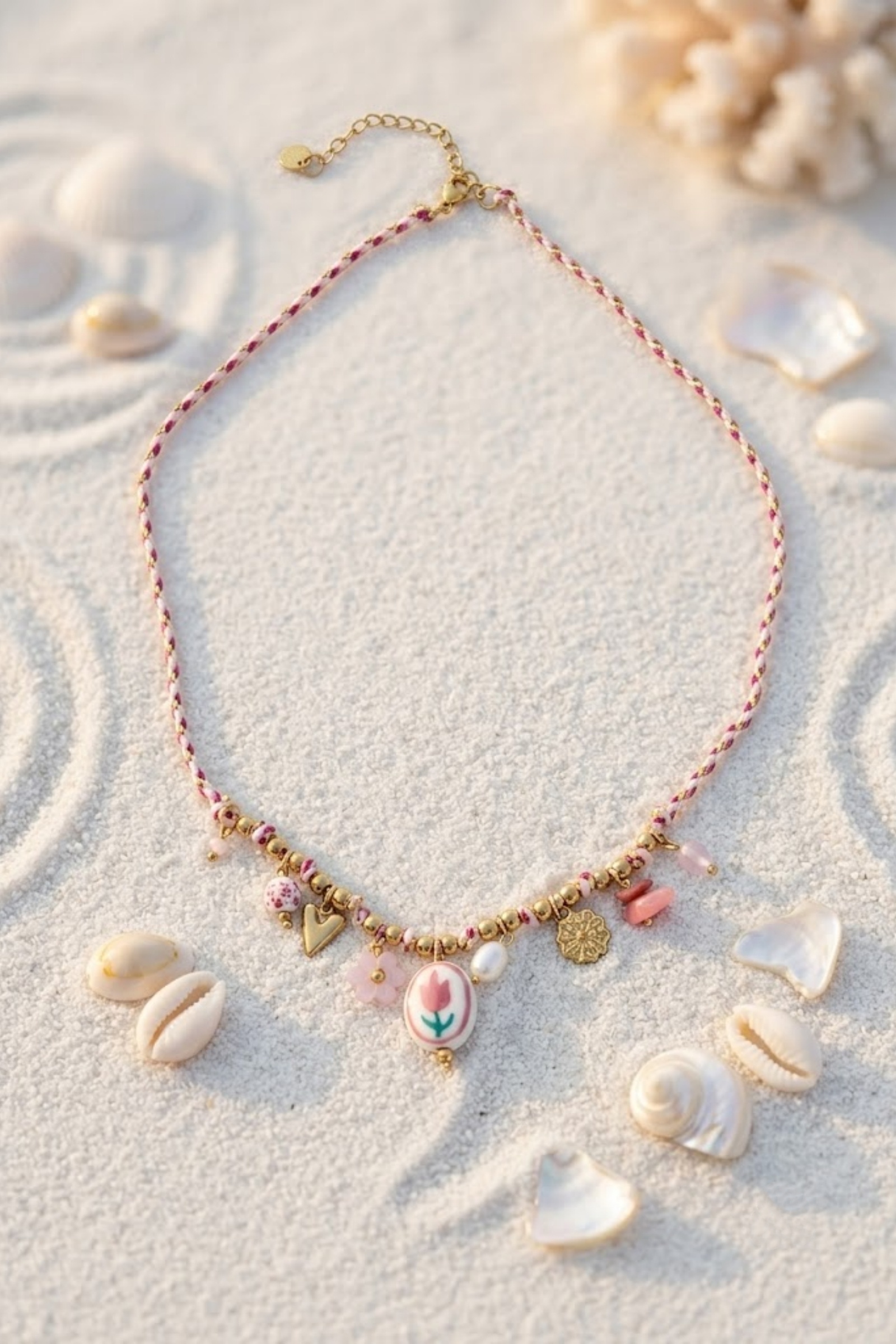 Grossiste Bellissima - Collier Breloques en Acier Inoxydable – Charms Romantiques & Tendance