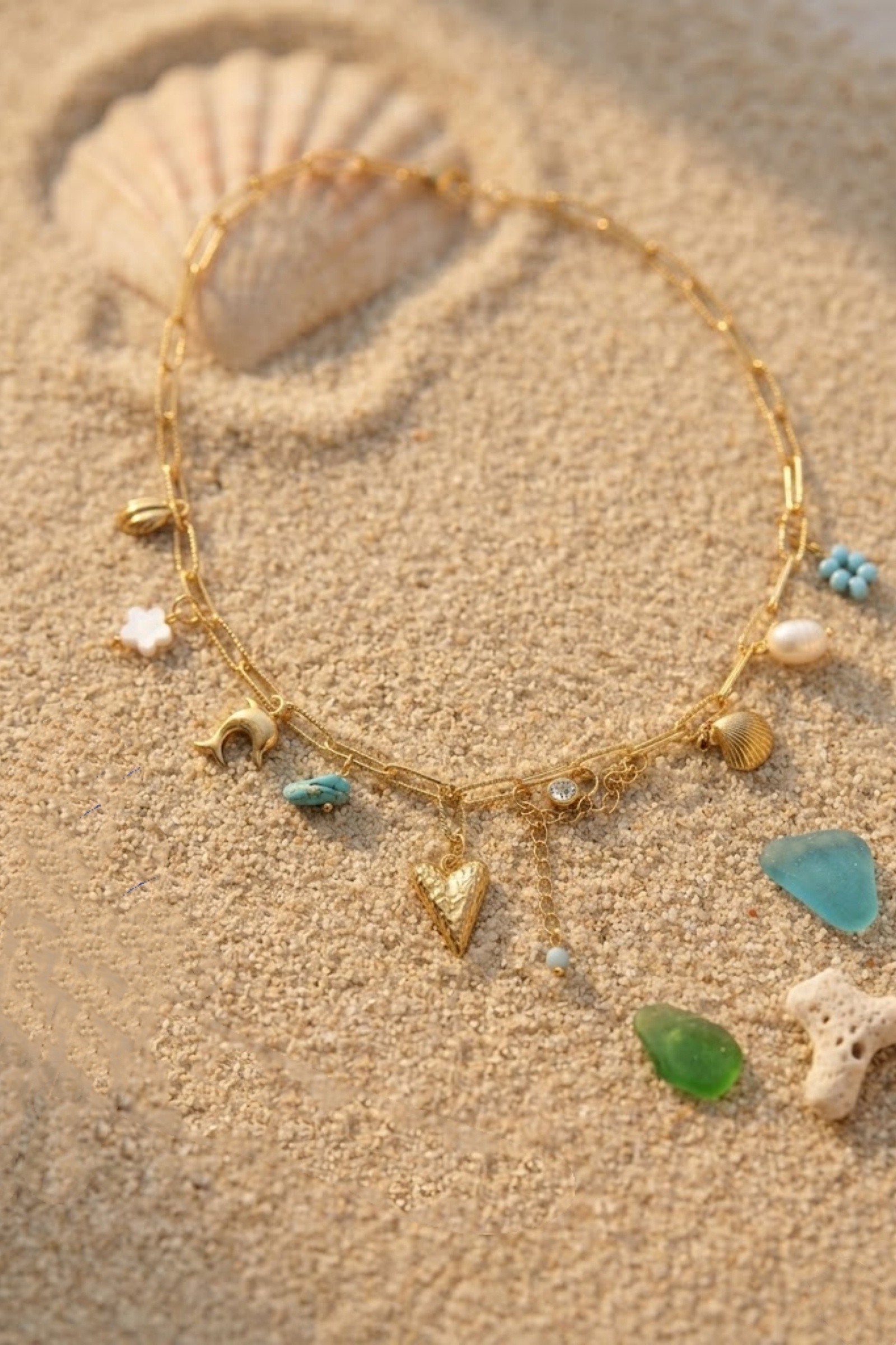 Grossiste Bellissima - Collier en acier inoxydable – maillons stylés & pampilles symboliques
