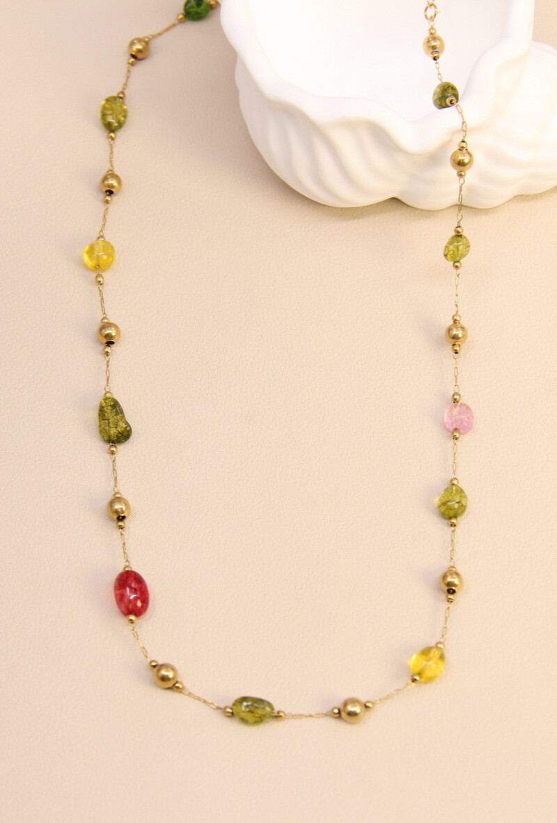 Grossiste Bellissima - Collier Pierre en Acier Inoxydable – Élégance Minérale