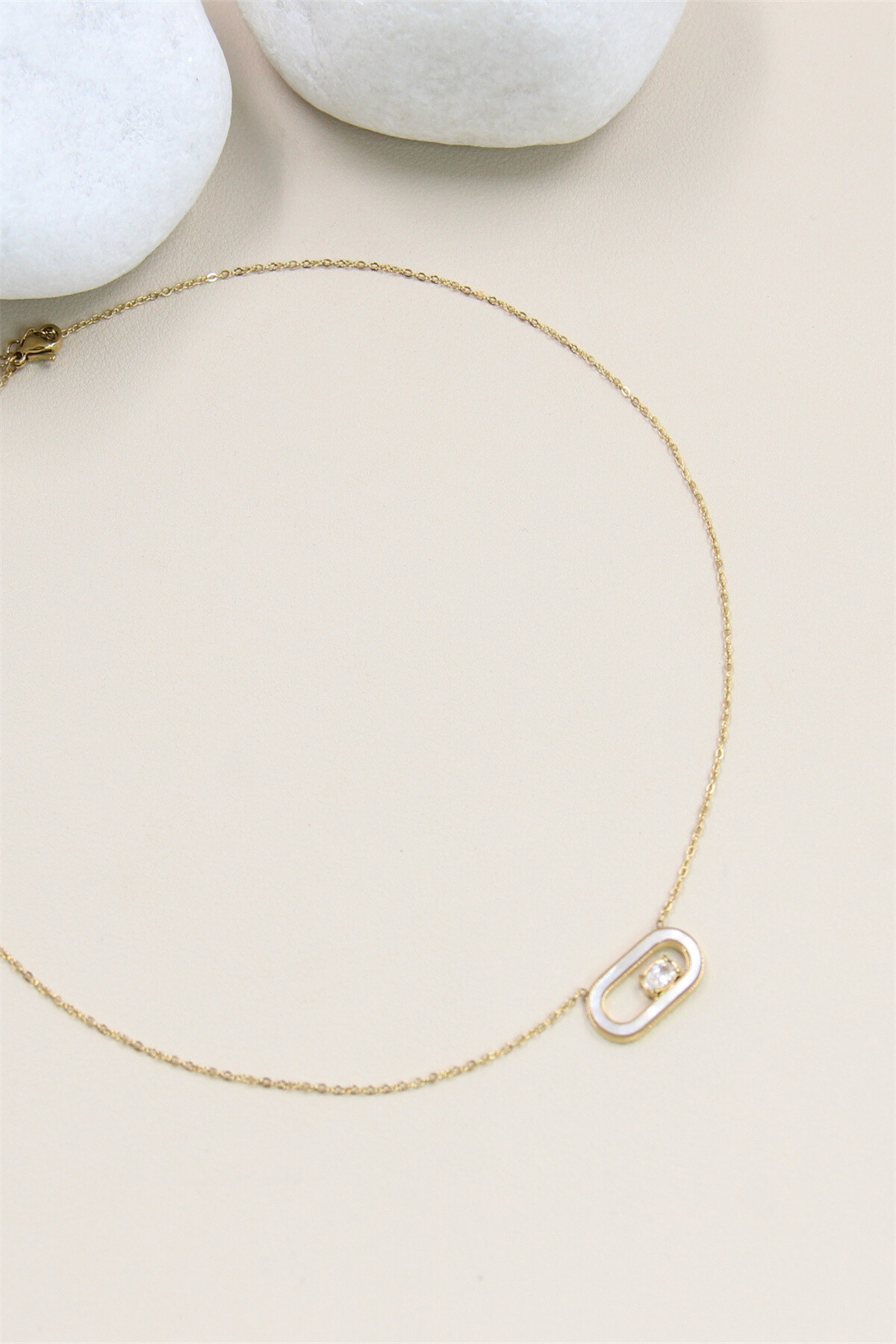 Wholesaler Bellissima - Stainless steel mother -of -pearl necklace - Sophistication and elegance