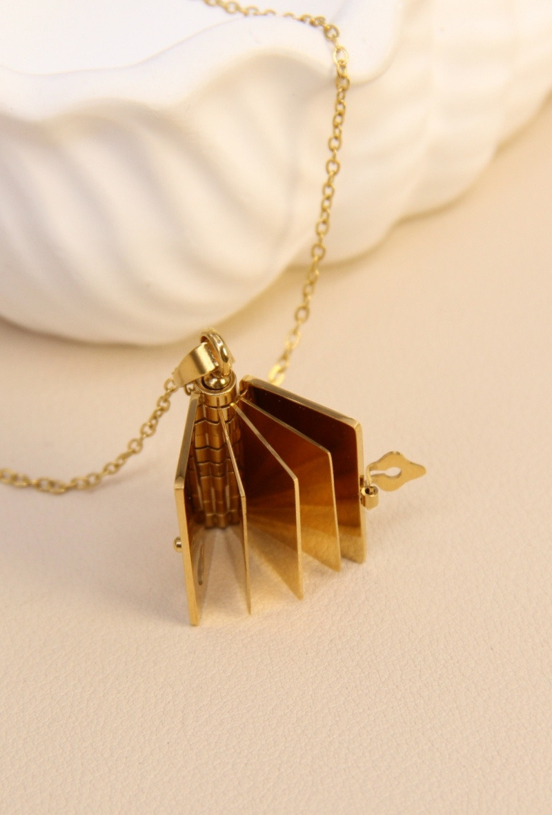 Grossiste Bellissima - Collier livre à message – acier inoxydable gravable
