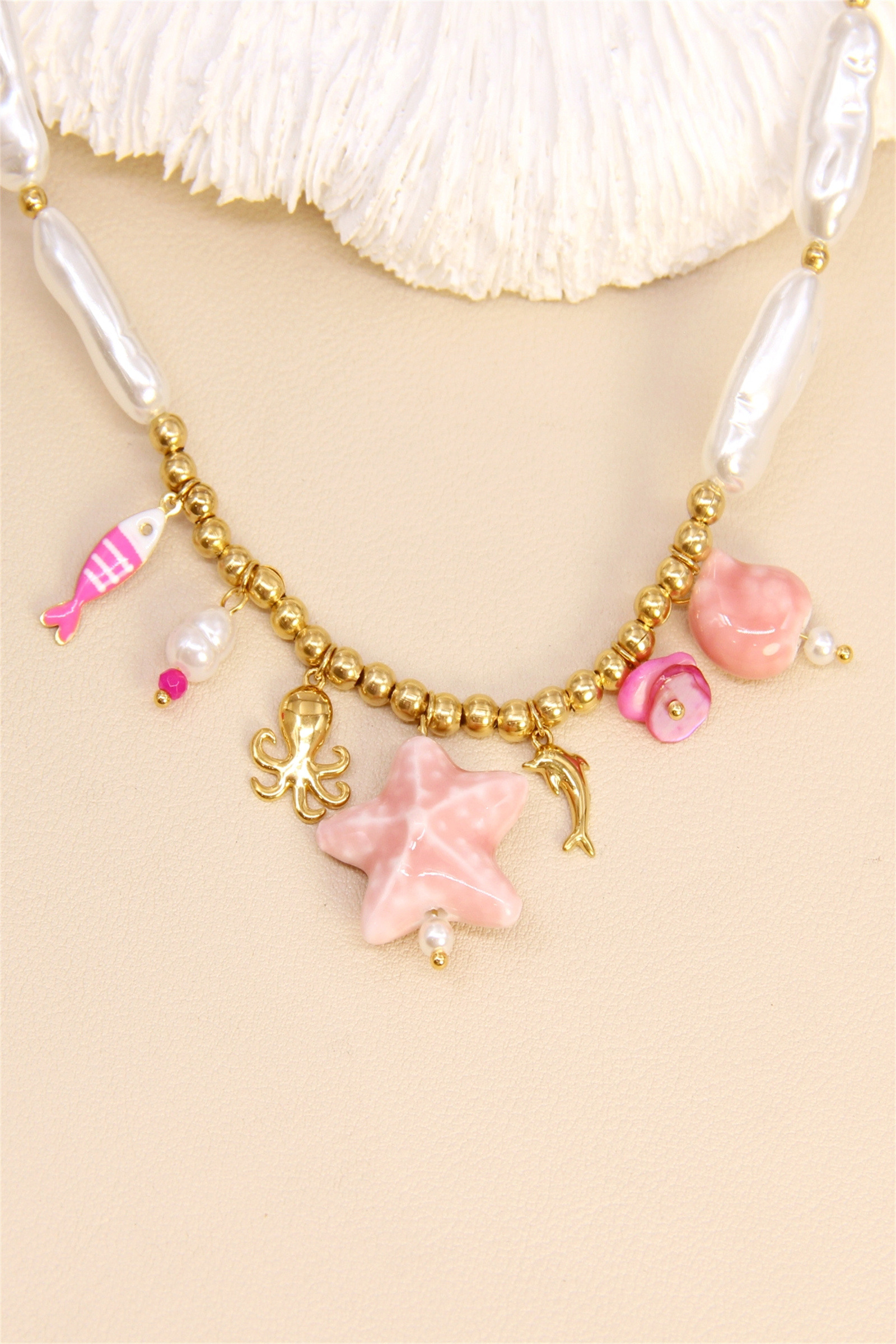 Grossiste Bellissima - Collier “Pink Ocean” – Plongée en douceur