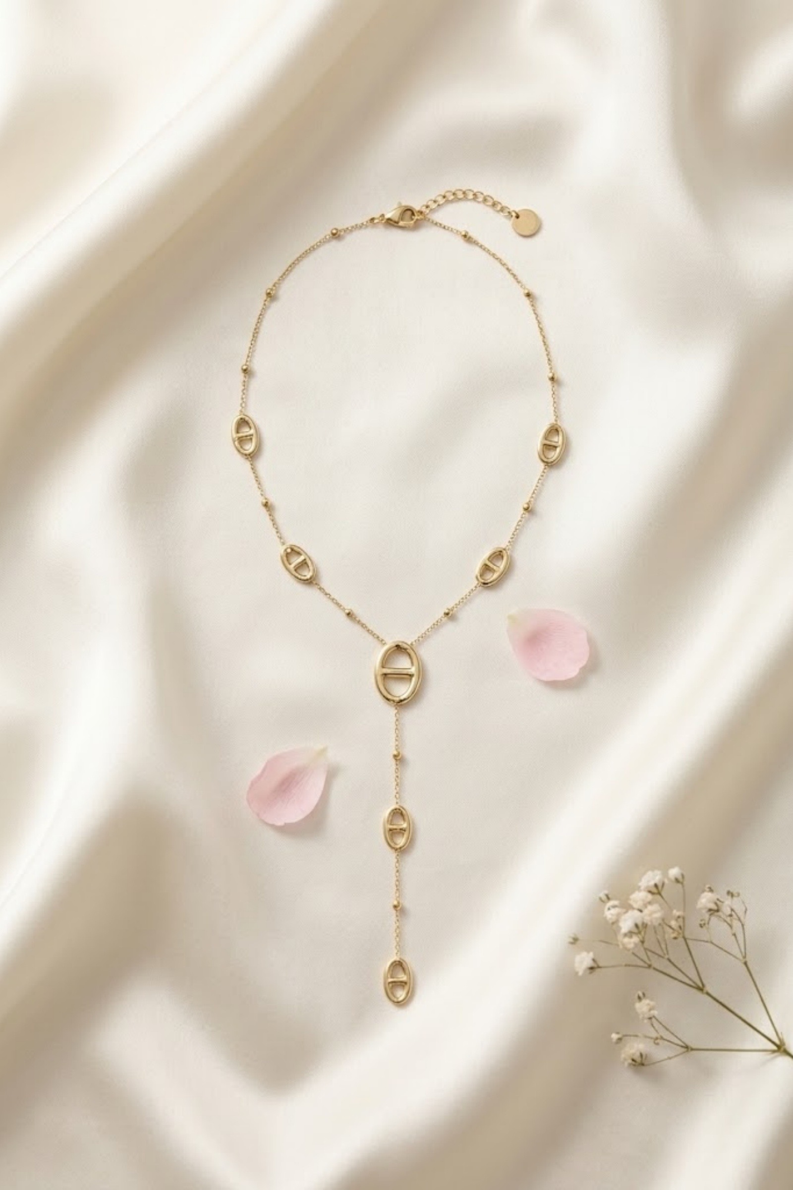 Großhändler Bellissima - Y-Kette mit Marine-Gliedern – Eleganz & Trend