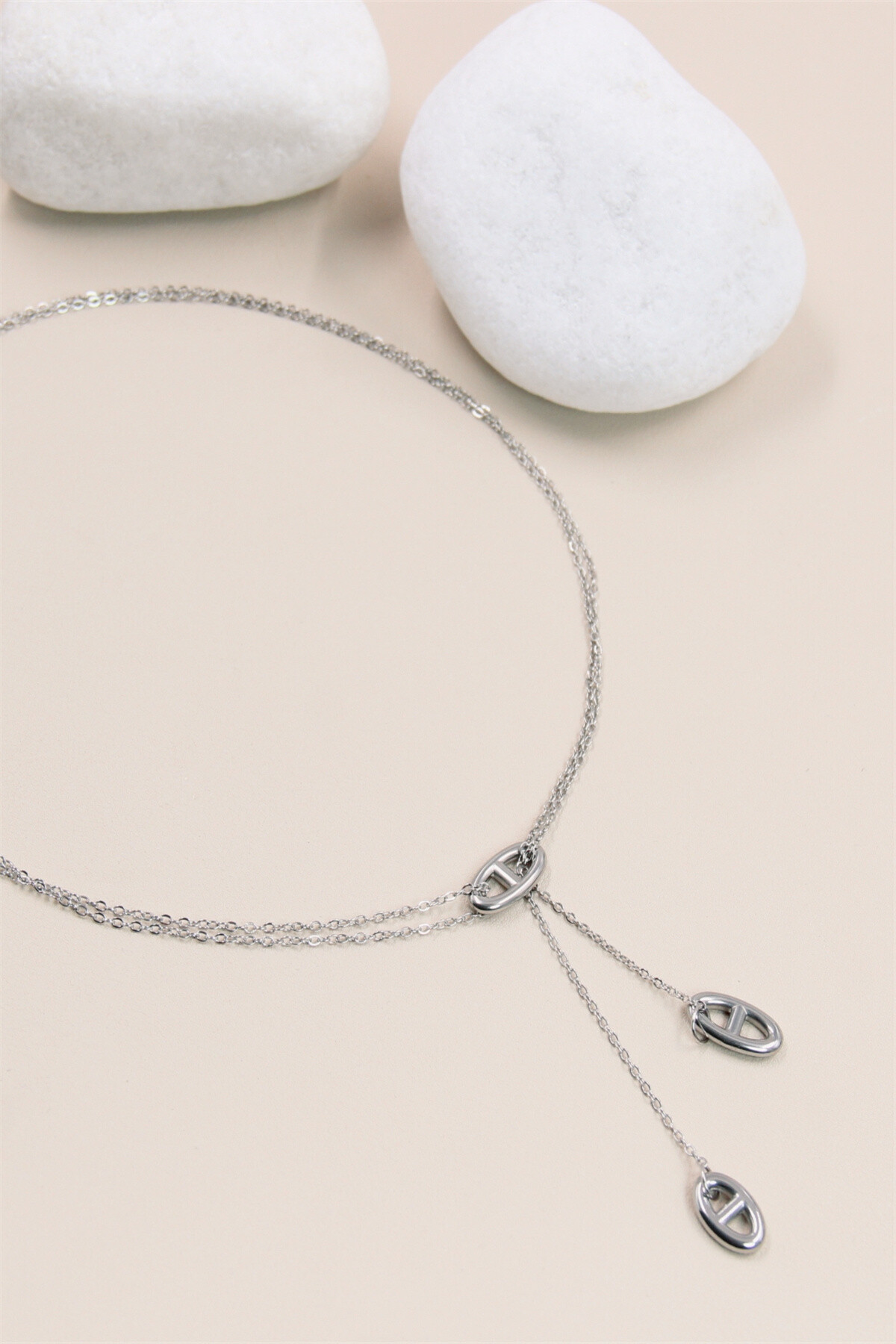 Mayorista Bellissima - Collar de diseño de diseñador de acero inoxidable: elegante y moderno