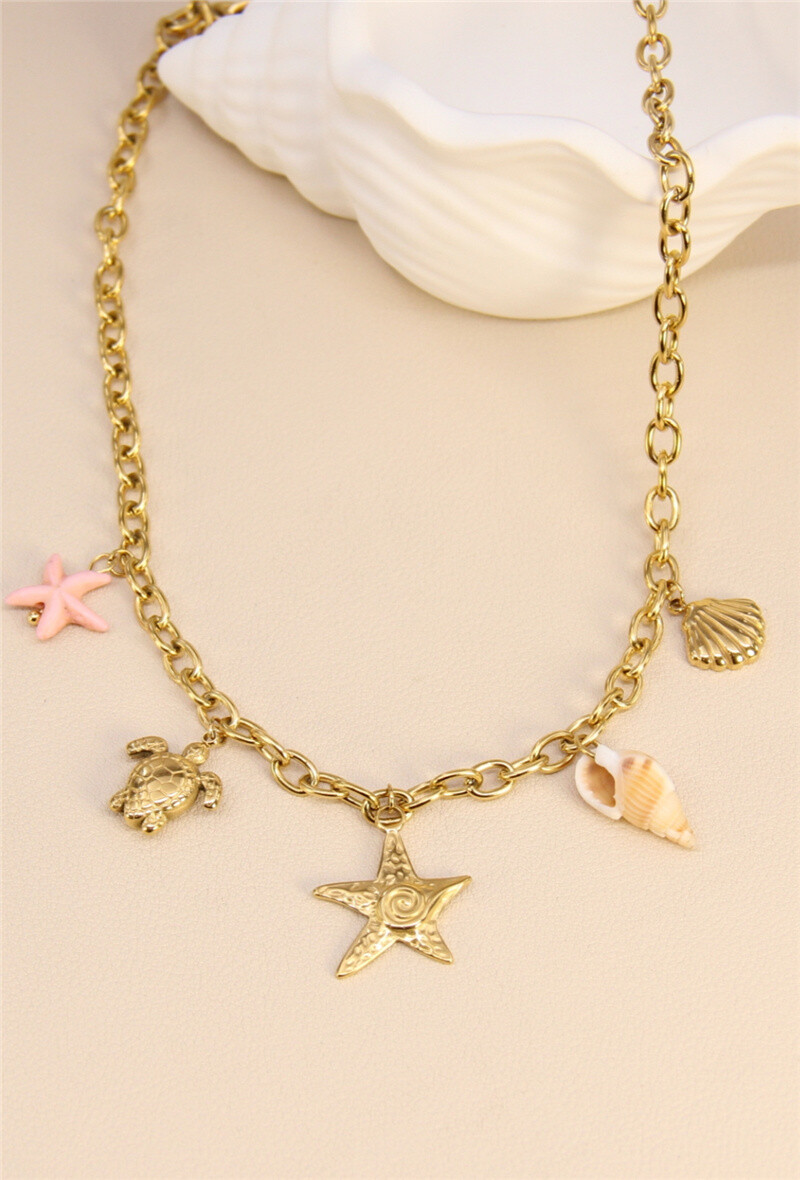 Wholesaler Bellissima - Stainless steel trap necklace - timeless elegance and charm