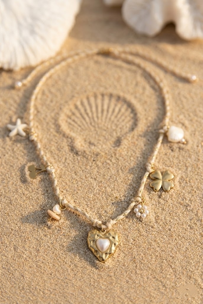 Grossiste Bellissima - Collier Cordon & Pampilles Dorées – Acier Inoxydable