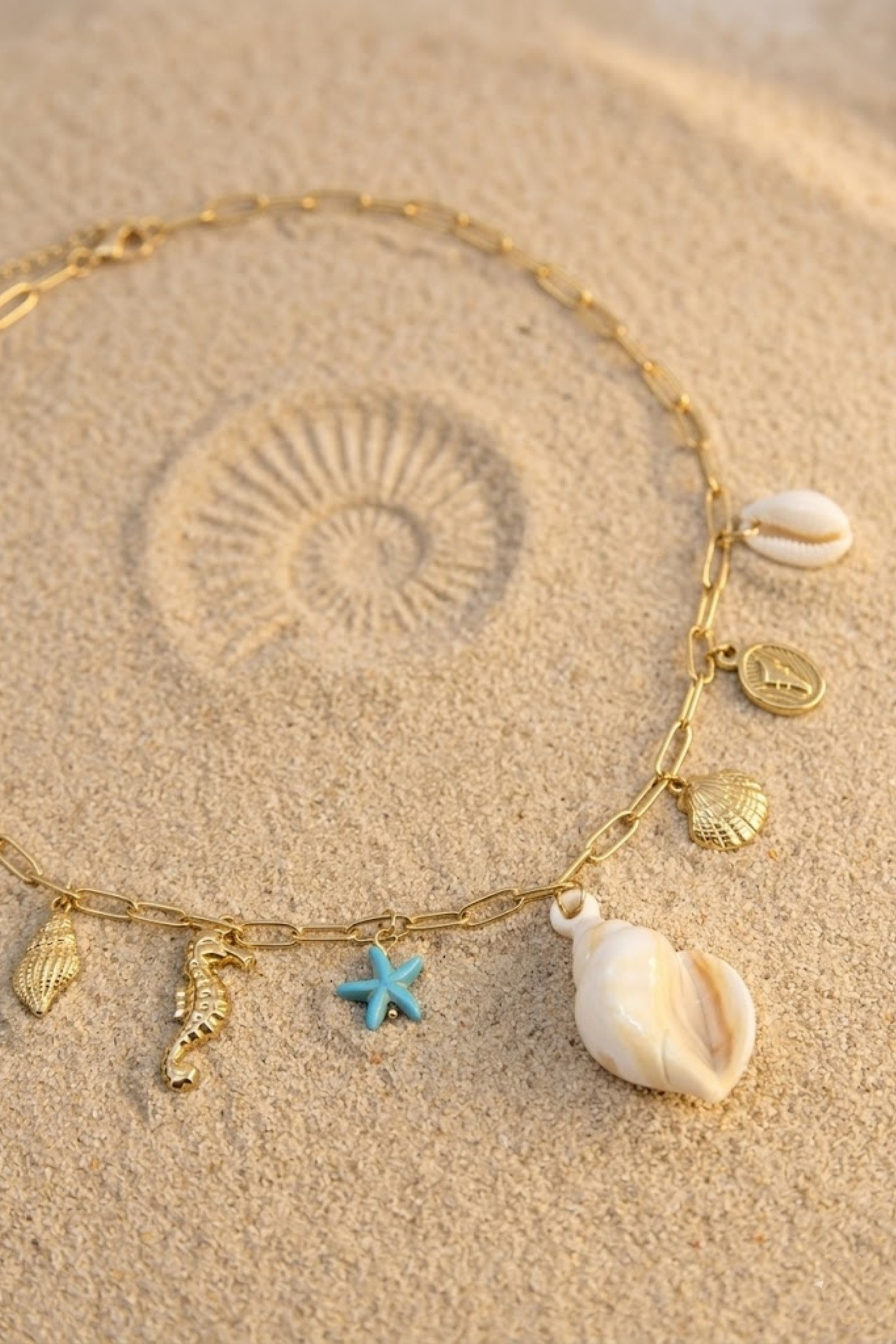 Grossiste Bellissima - Collier coquillages acier inoxydable – Esprit bord de mer